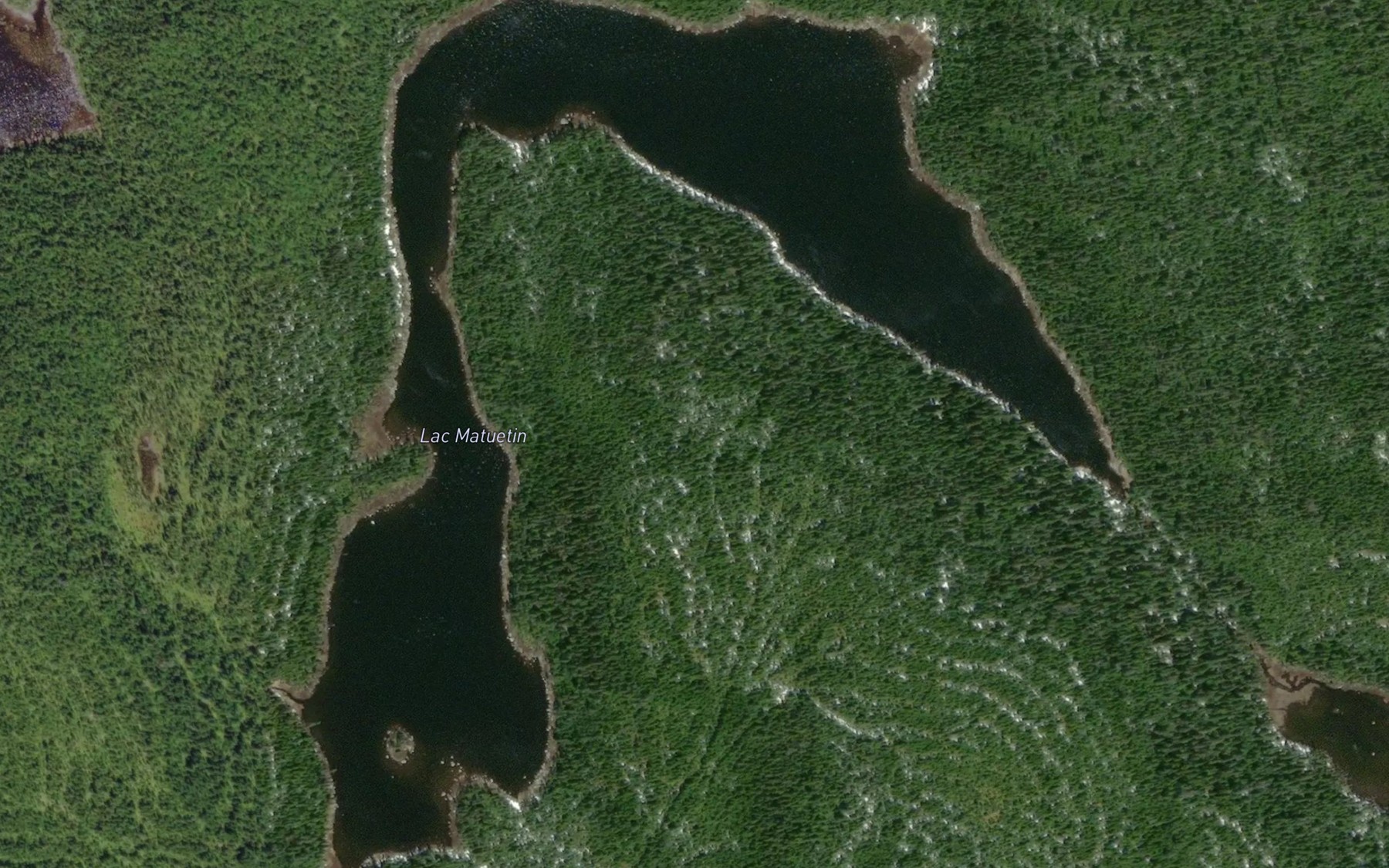 Satellite map of the Lac Matuetin
