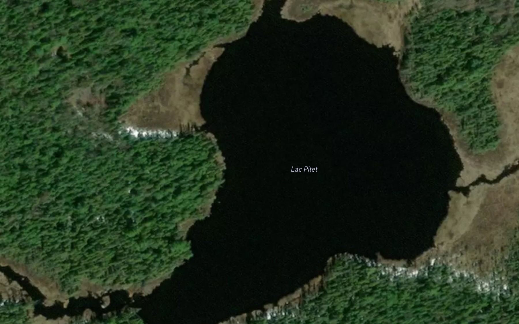 Satellite map of the Lac Pitet
