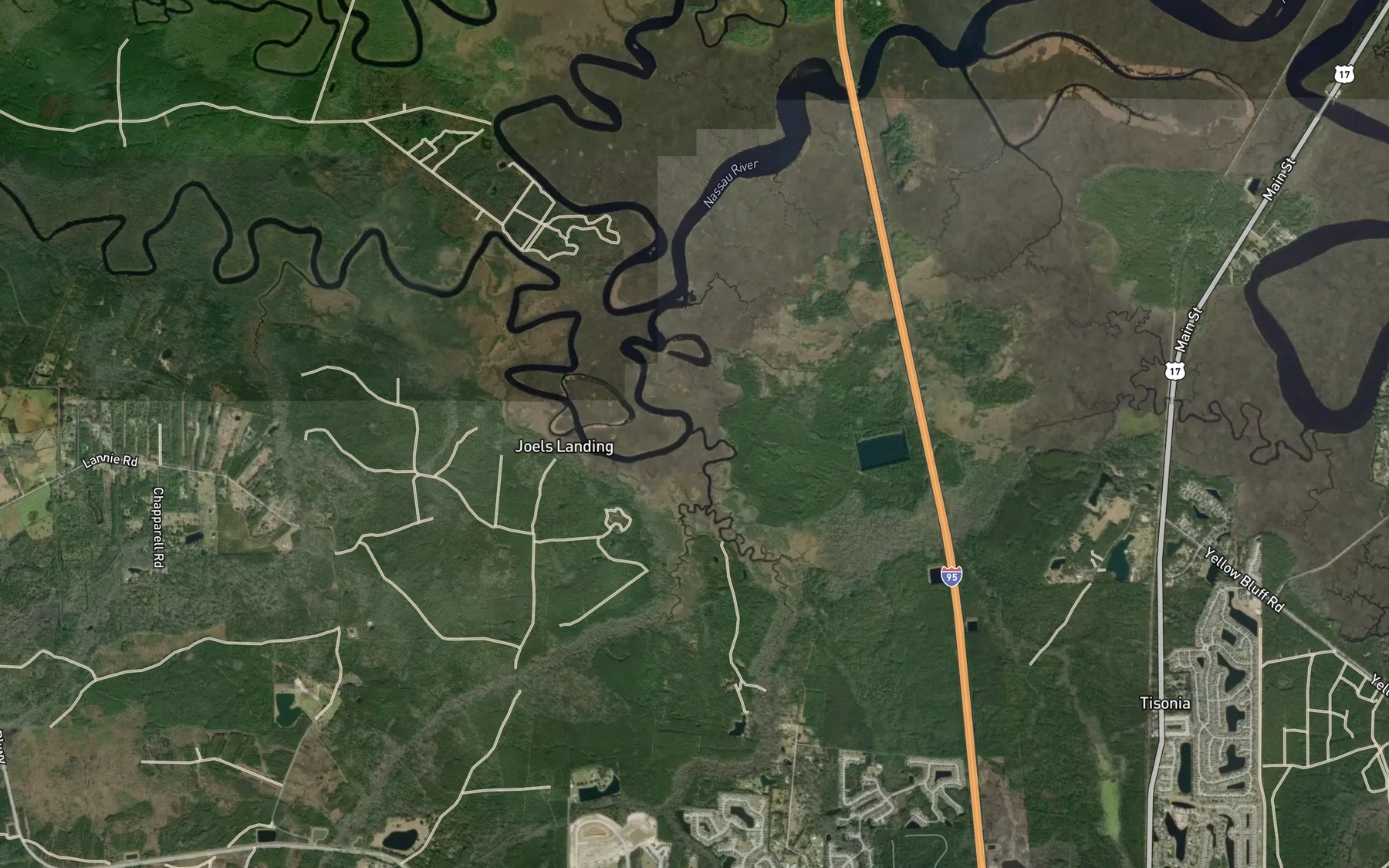 Satellite map of the Seaton Creek