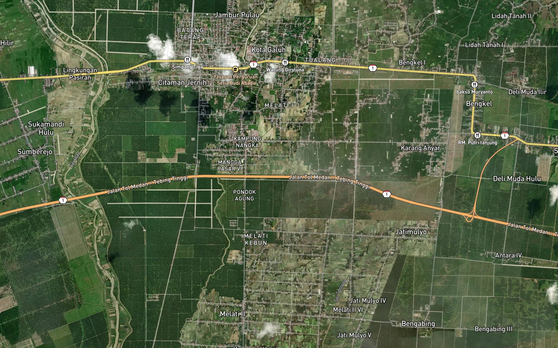 Satellite map of the Sungai Kanal