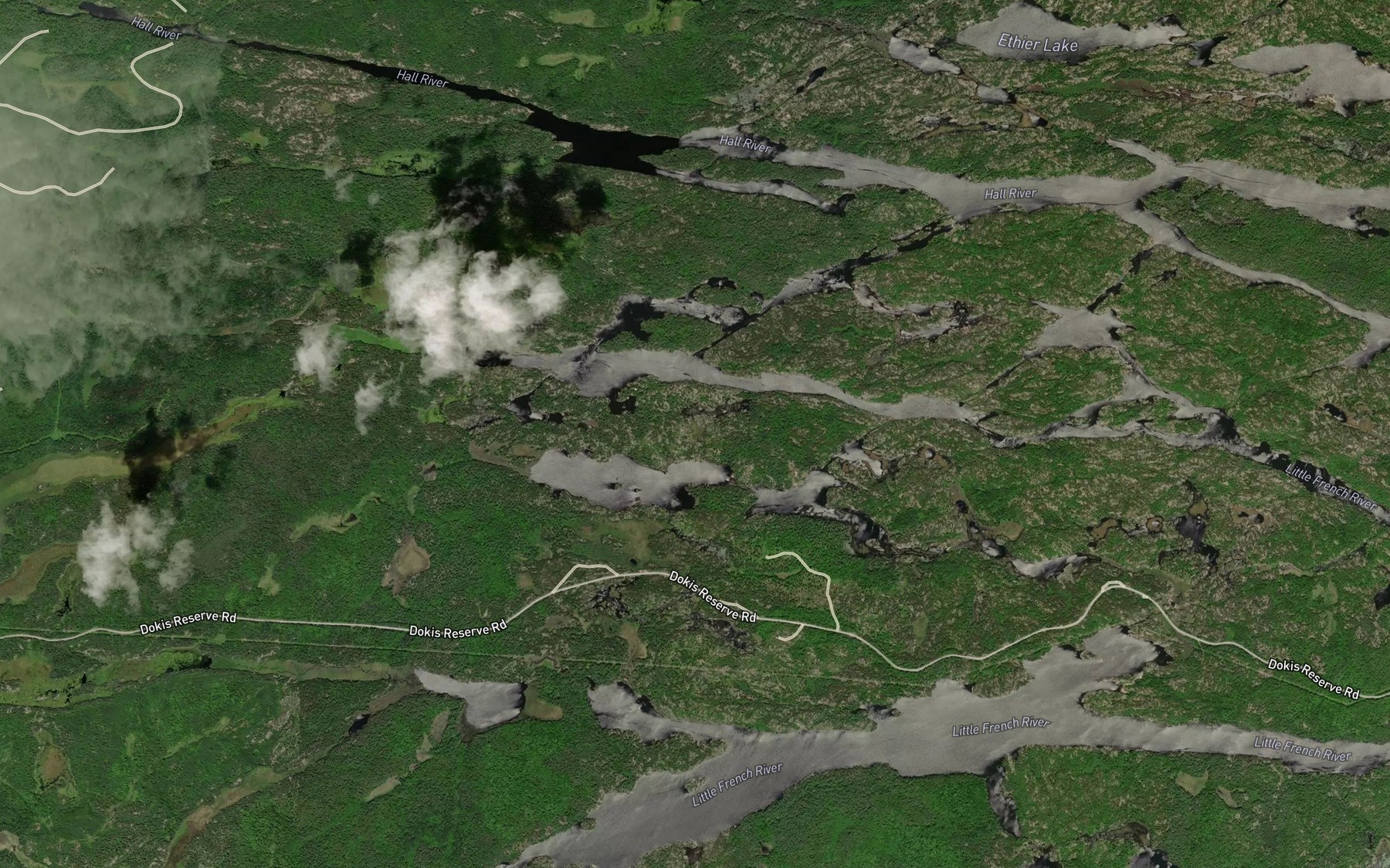 Satellite map of the Grassy Bay
