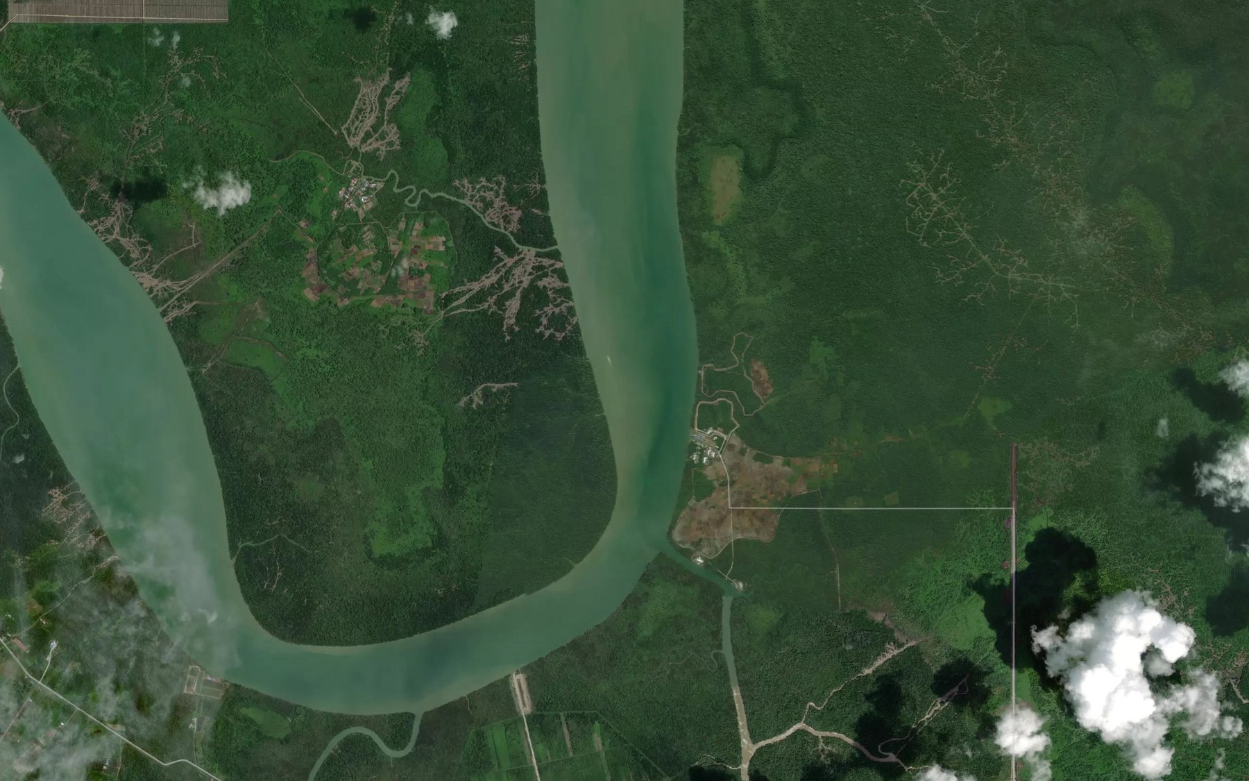 Satellite map of the Sungai Serang