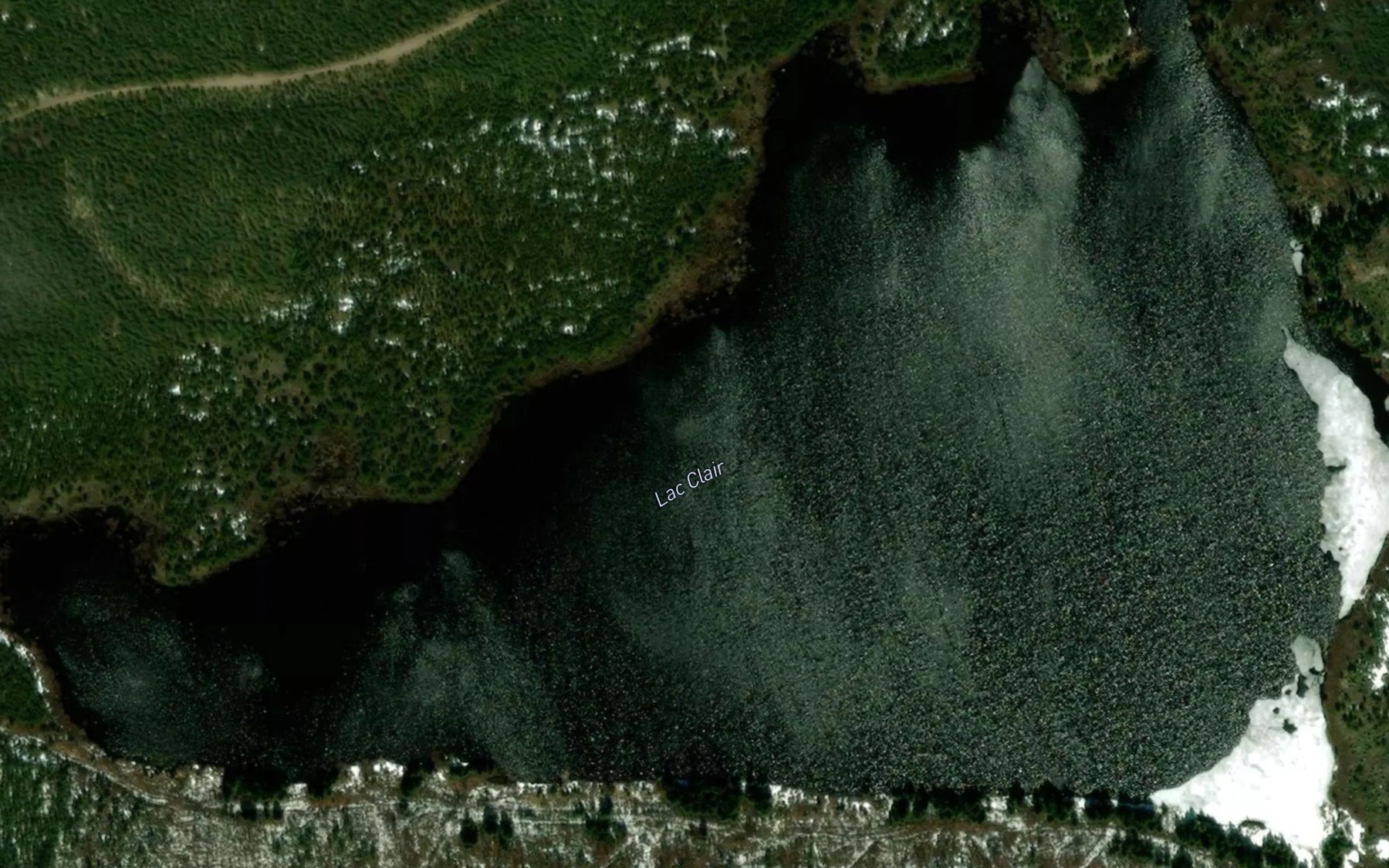 Satellite map of the Lac Clair