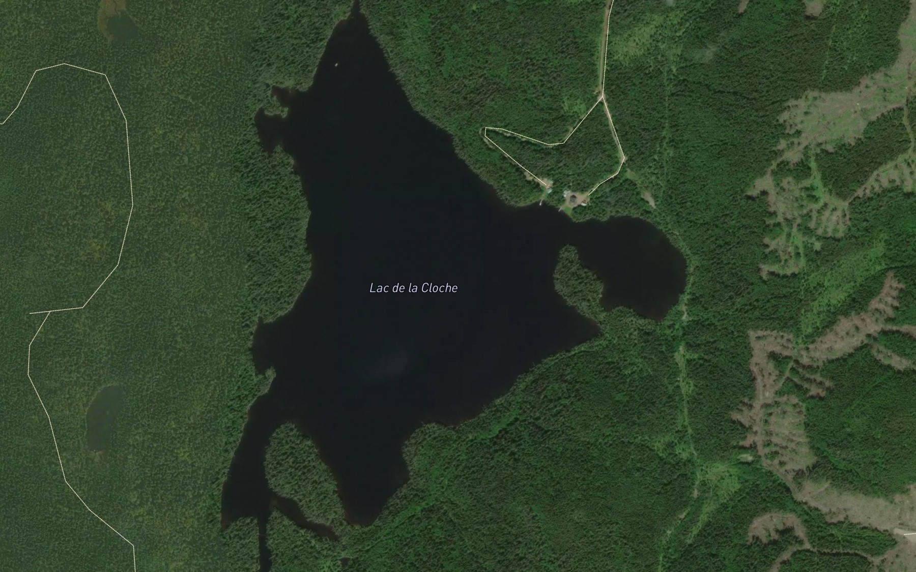 Satellite map of the Lac de la Cloche