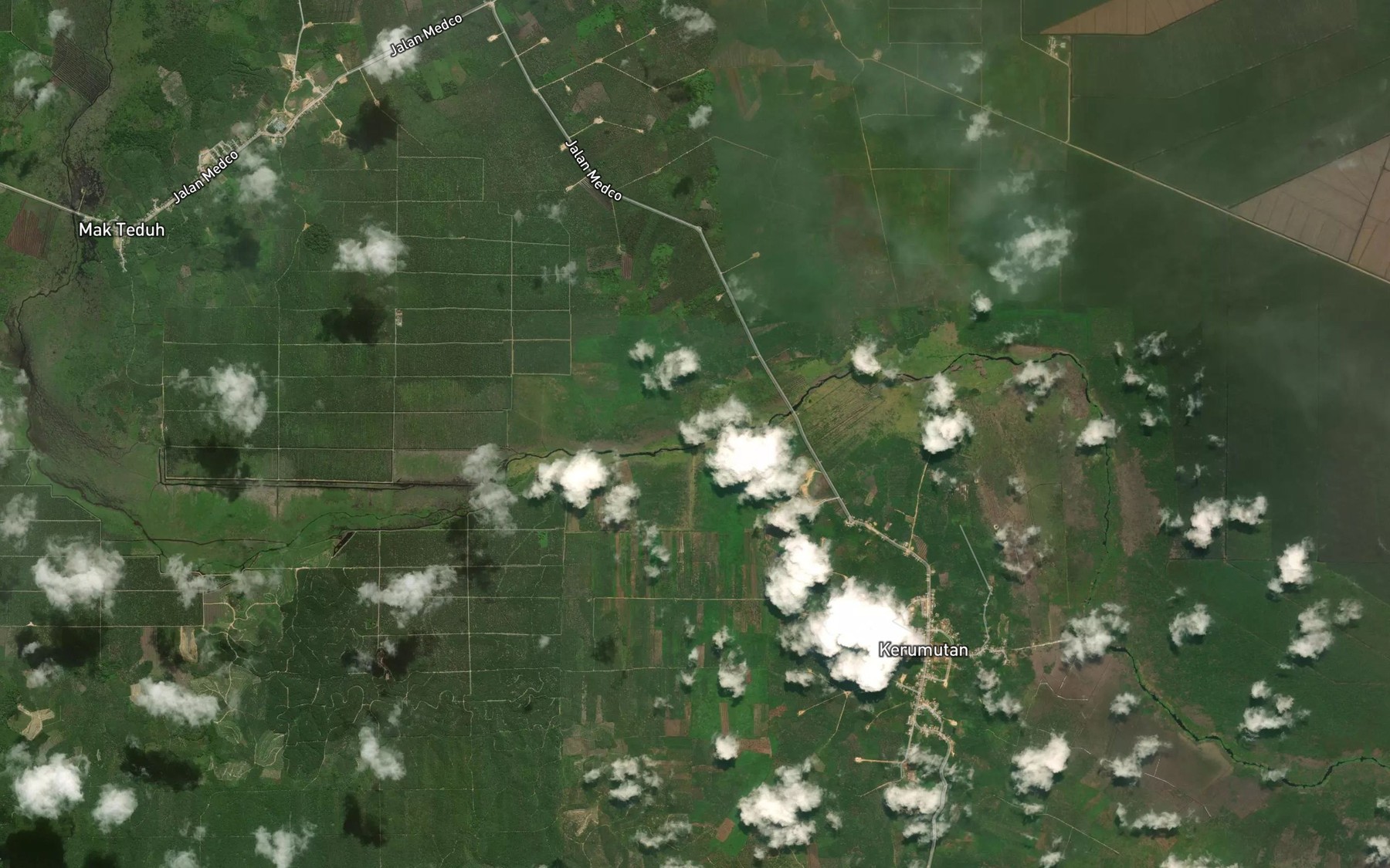 Satellite map of the Sungai Kayuara