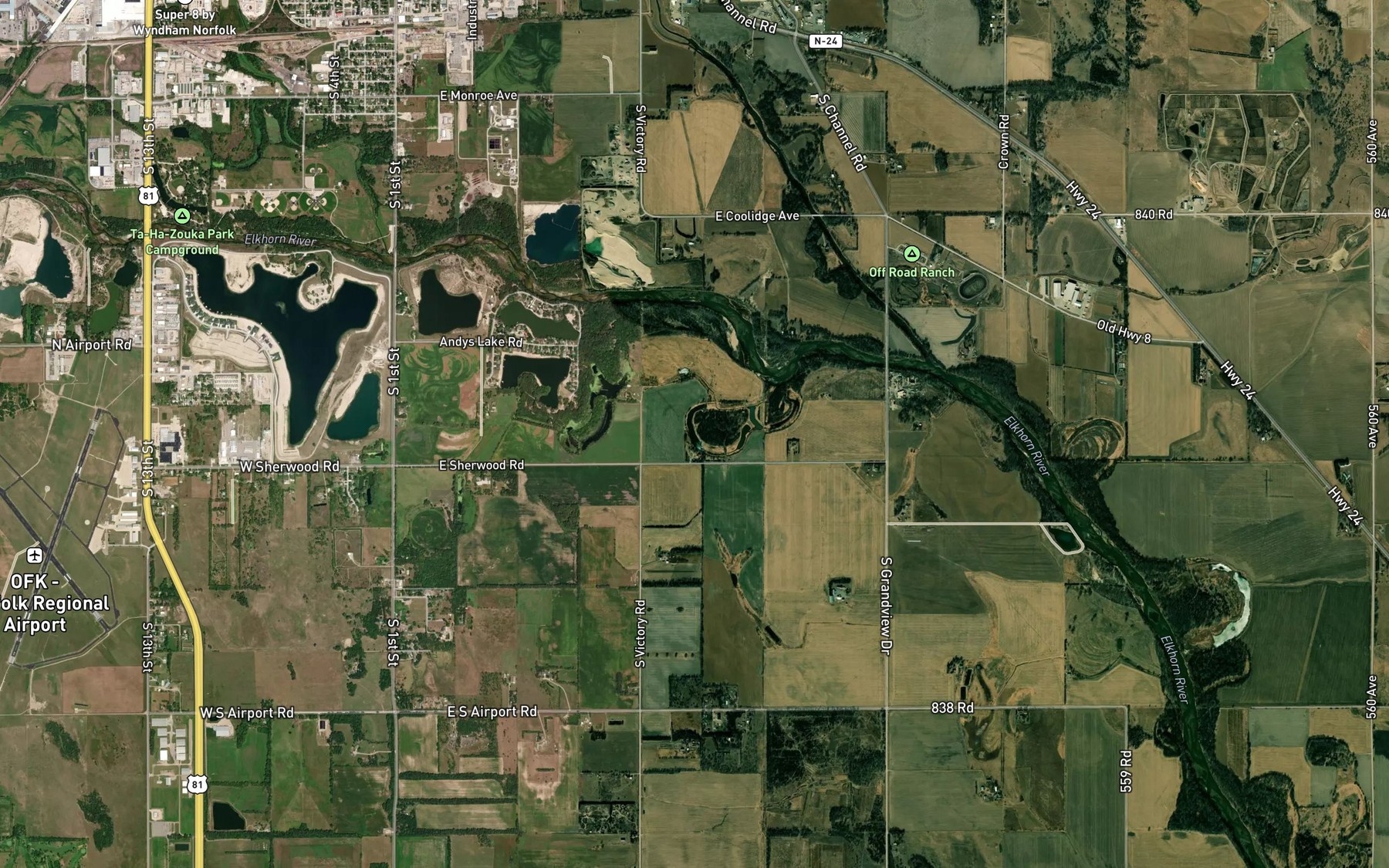 Satellite map of the Lehman Lake