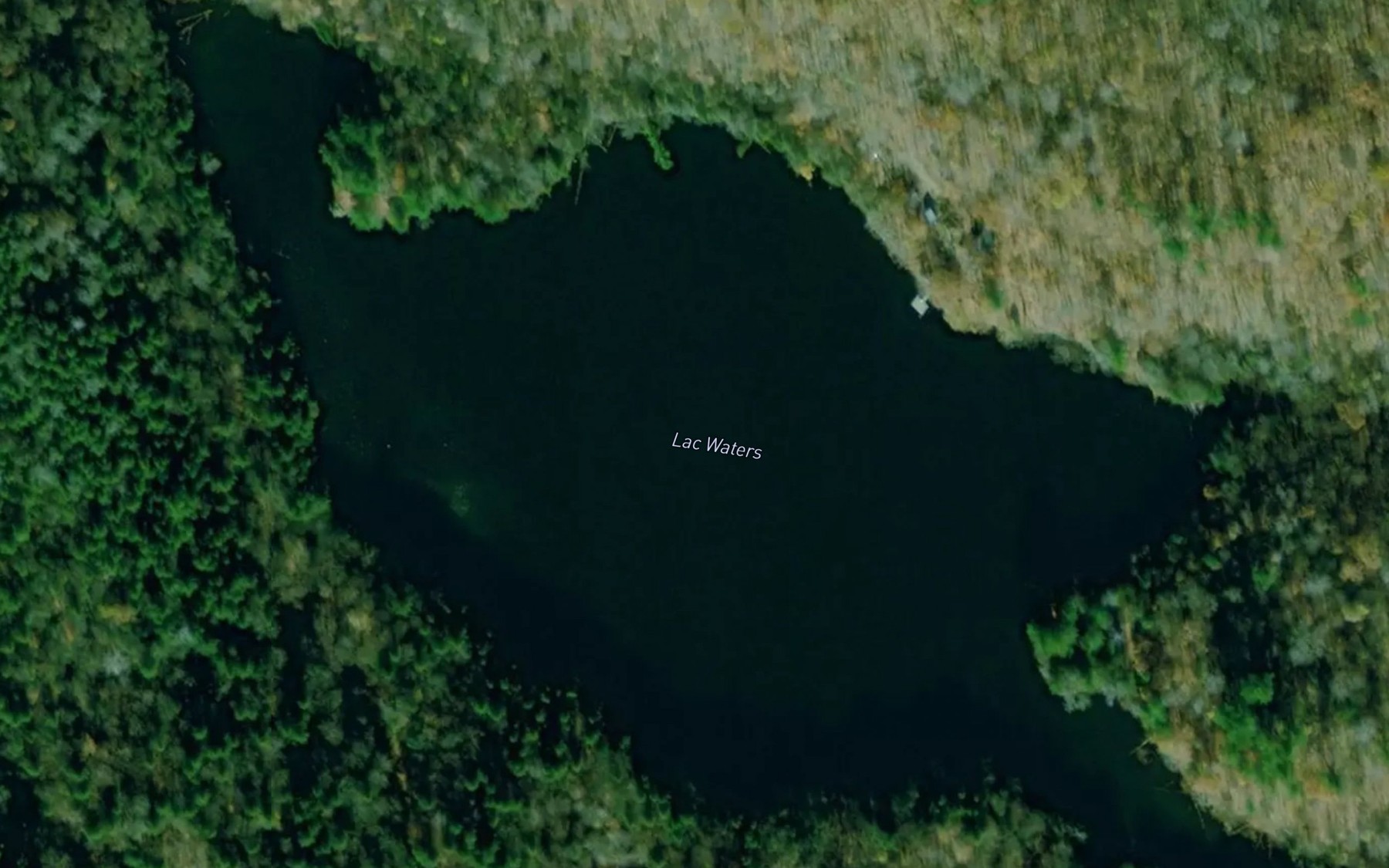 Satellite map of the Lac Waters