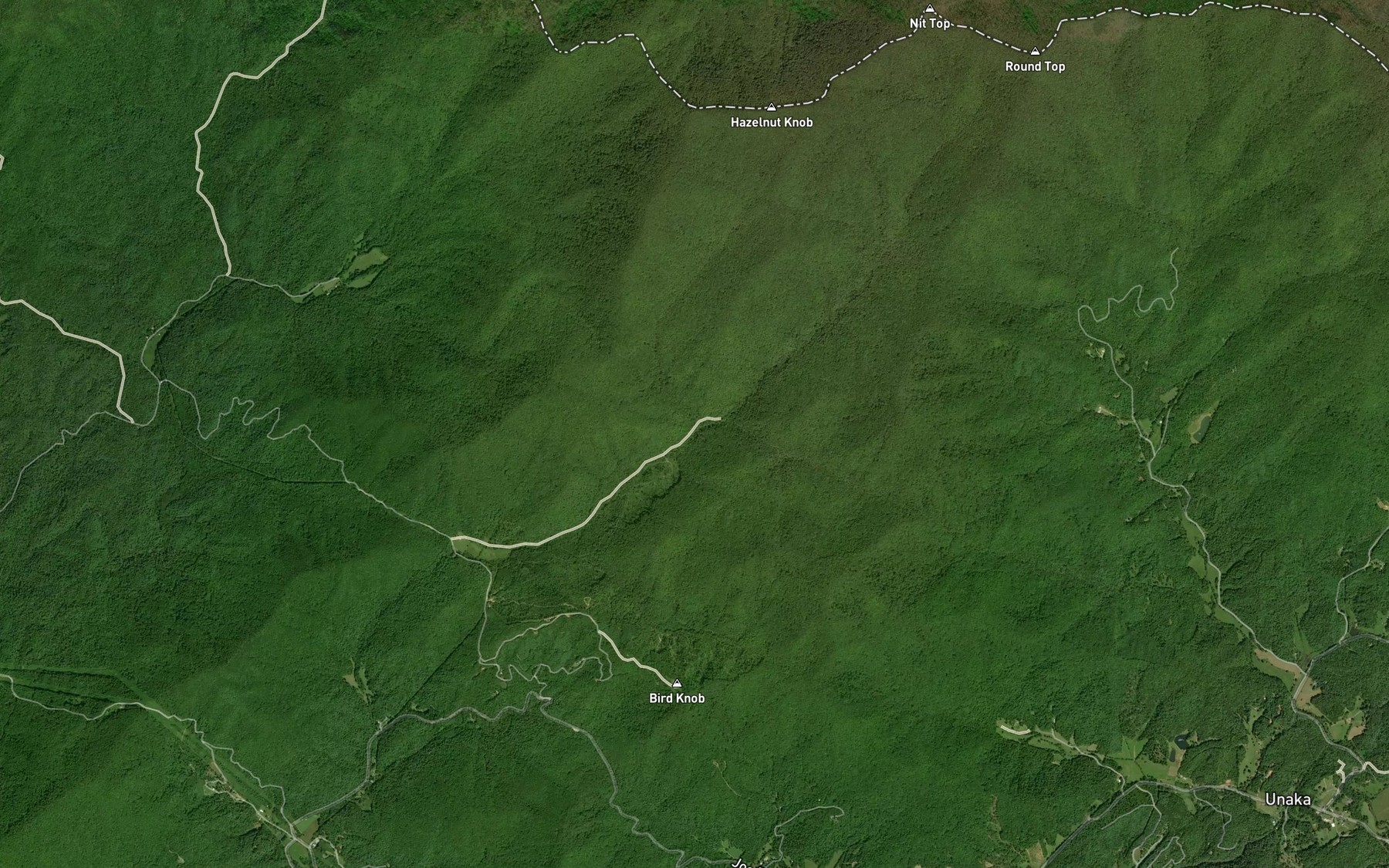 Satellite map of the Potter Branch
