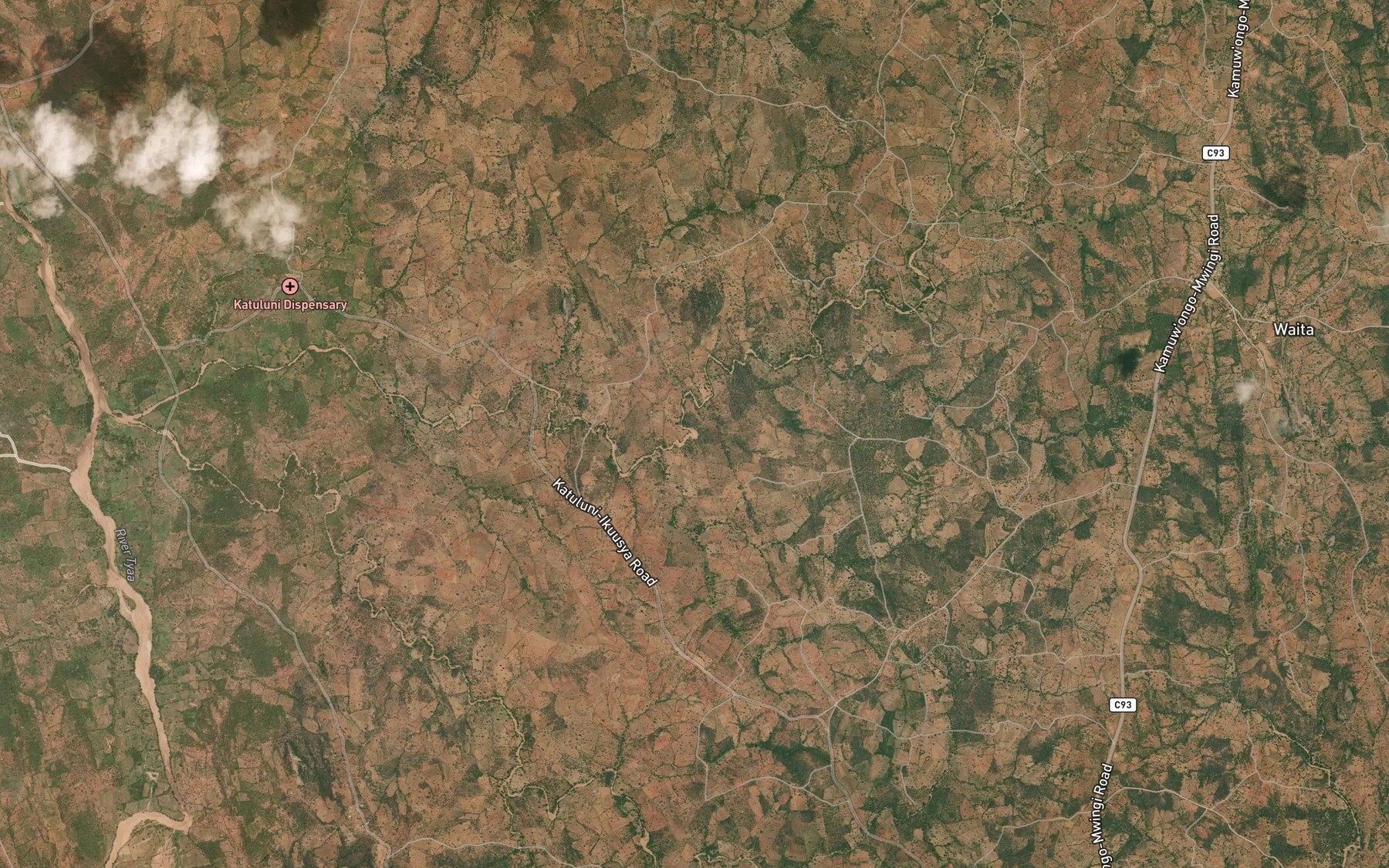 Satellite map of the Ukyusa Dam