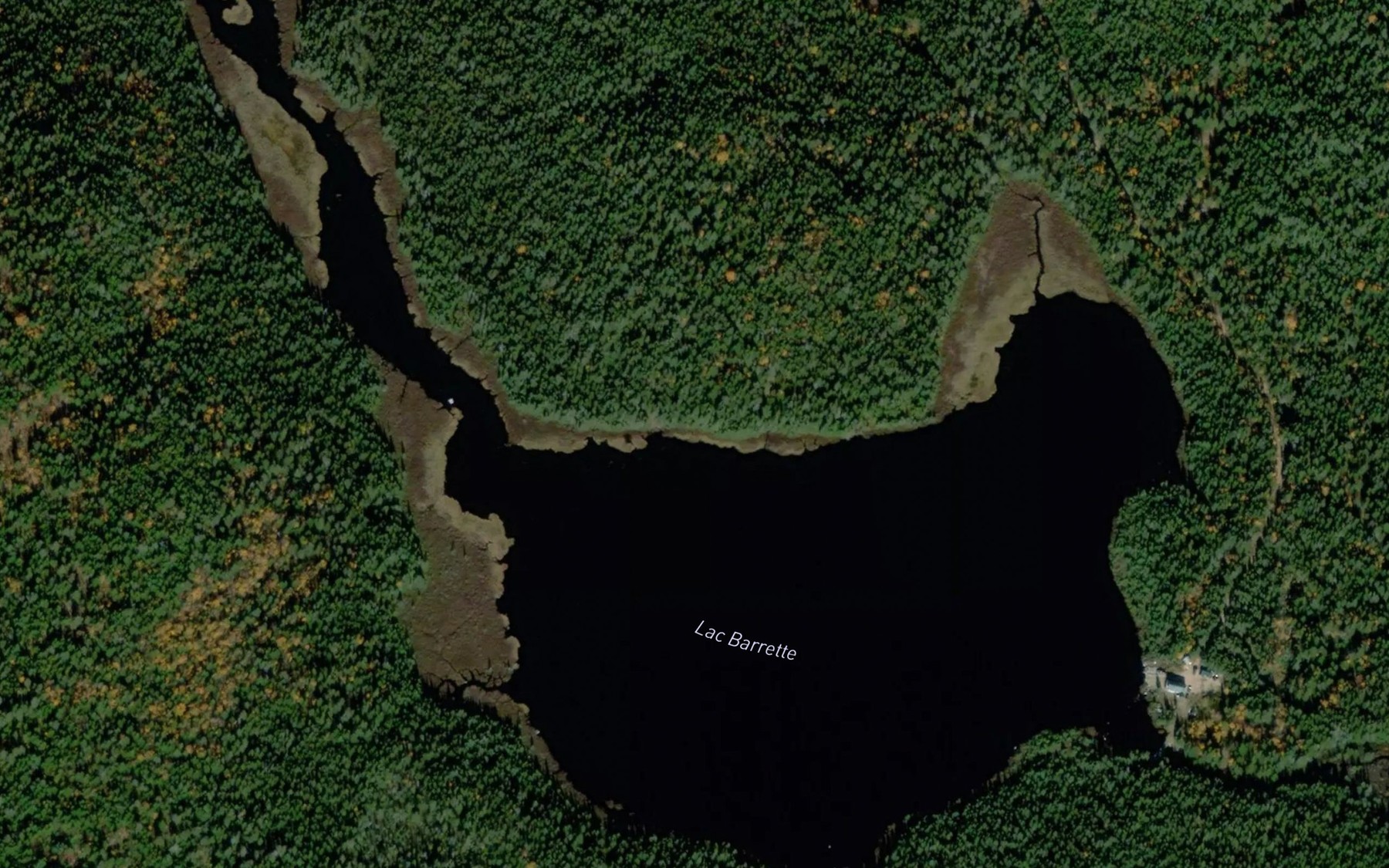 Satellite map of the Lac Barrette