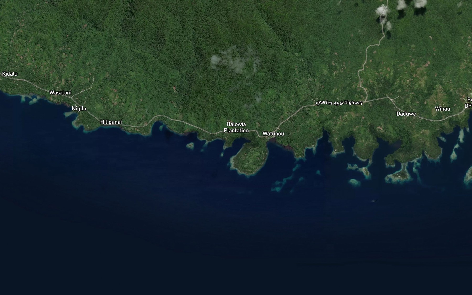 Satellite map of the Guguni Bay