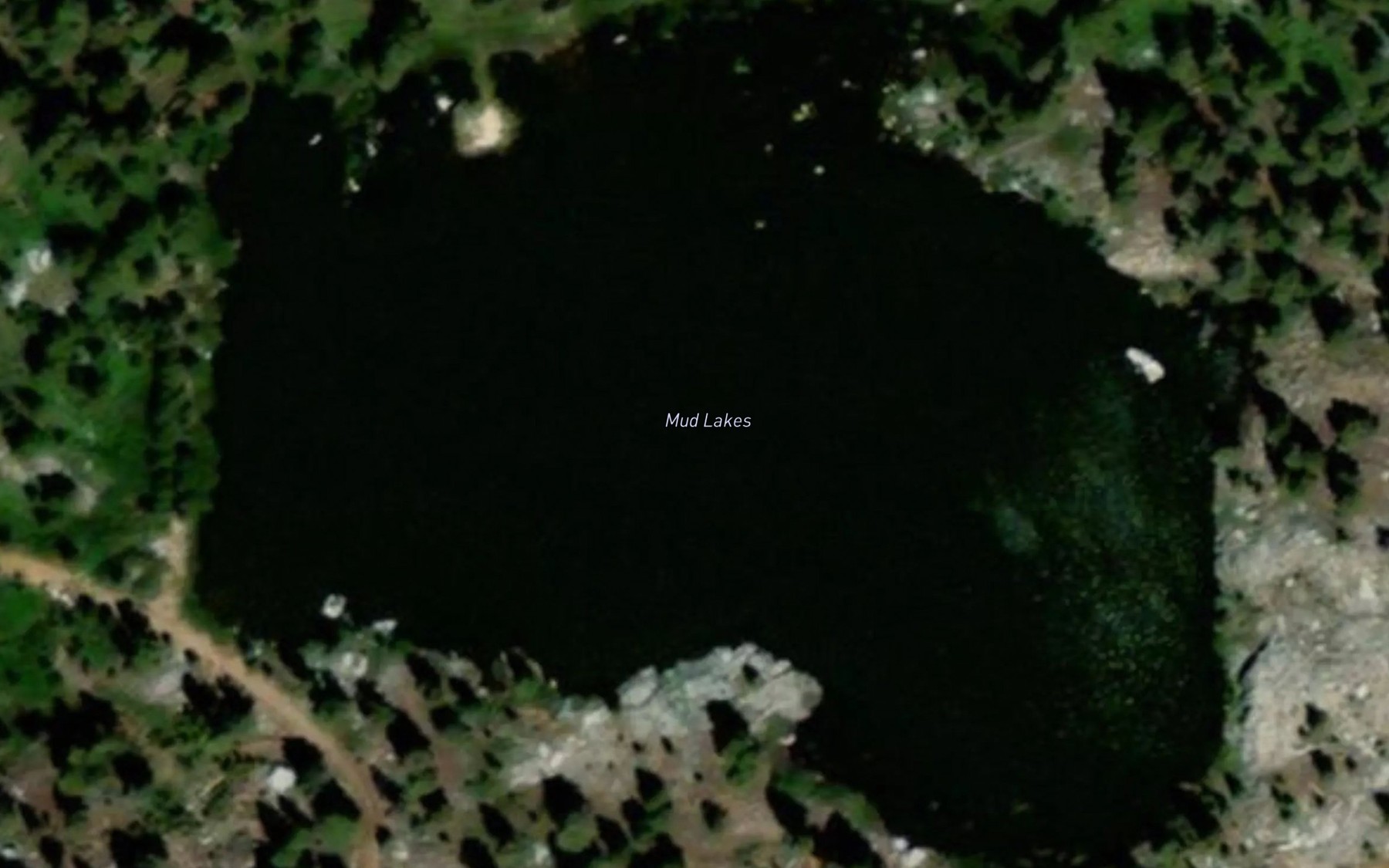 Satellite map of the Mud Lakes