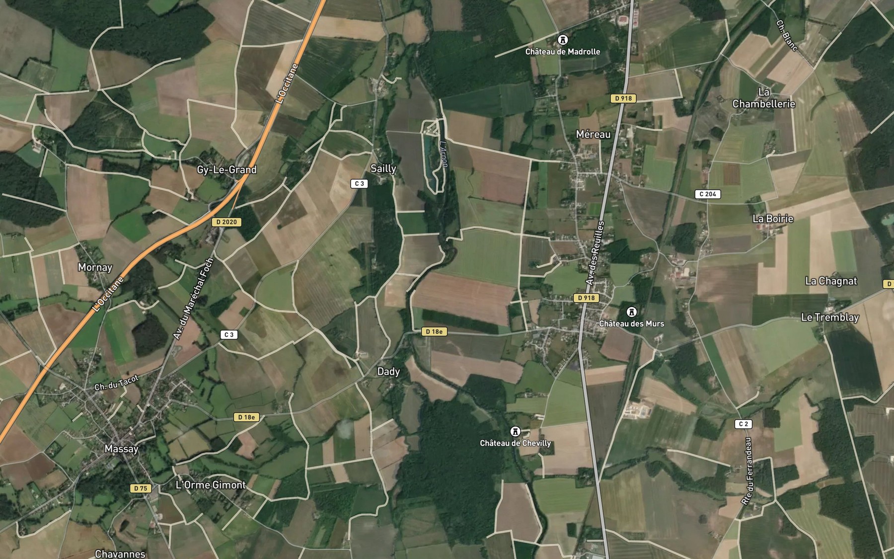 Satellite map of the Herbon