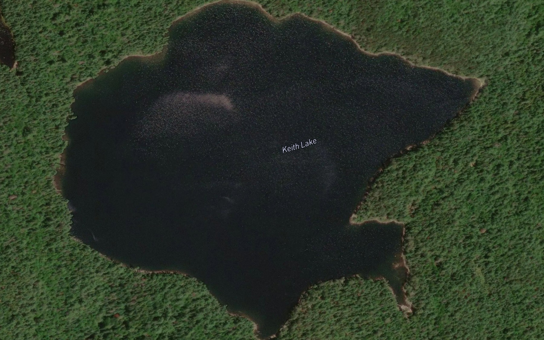 Satellite map of the Keith Lake