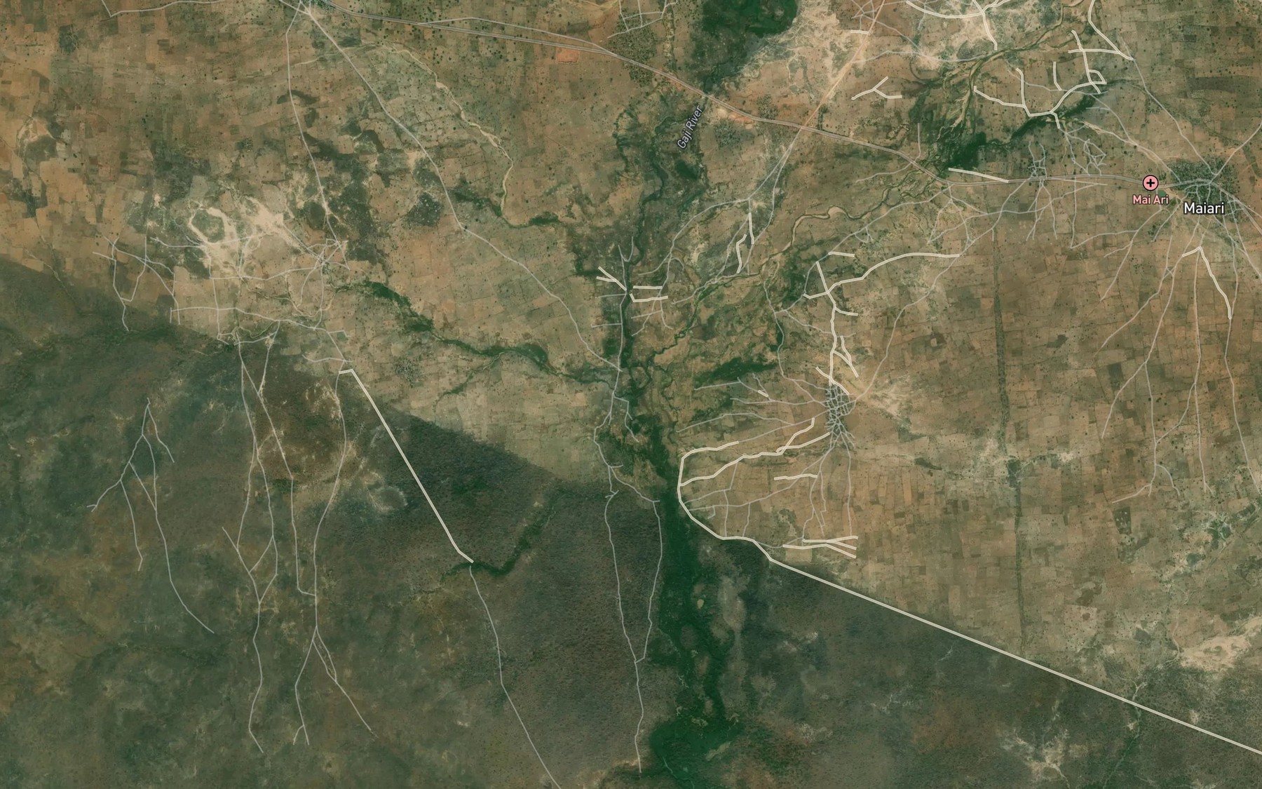 Satellite map of the River Gaji