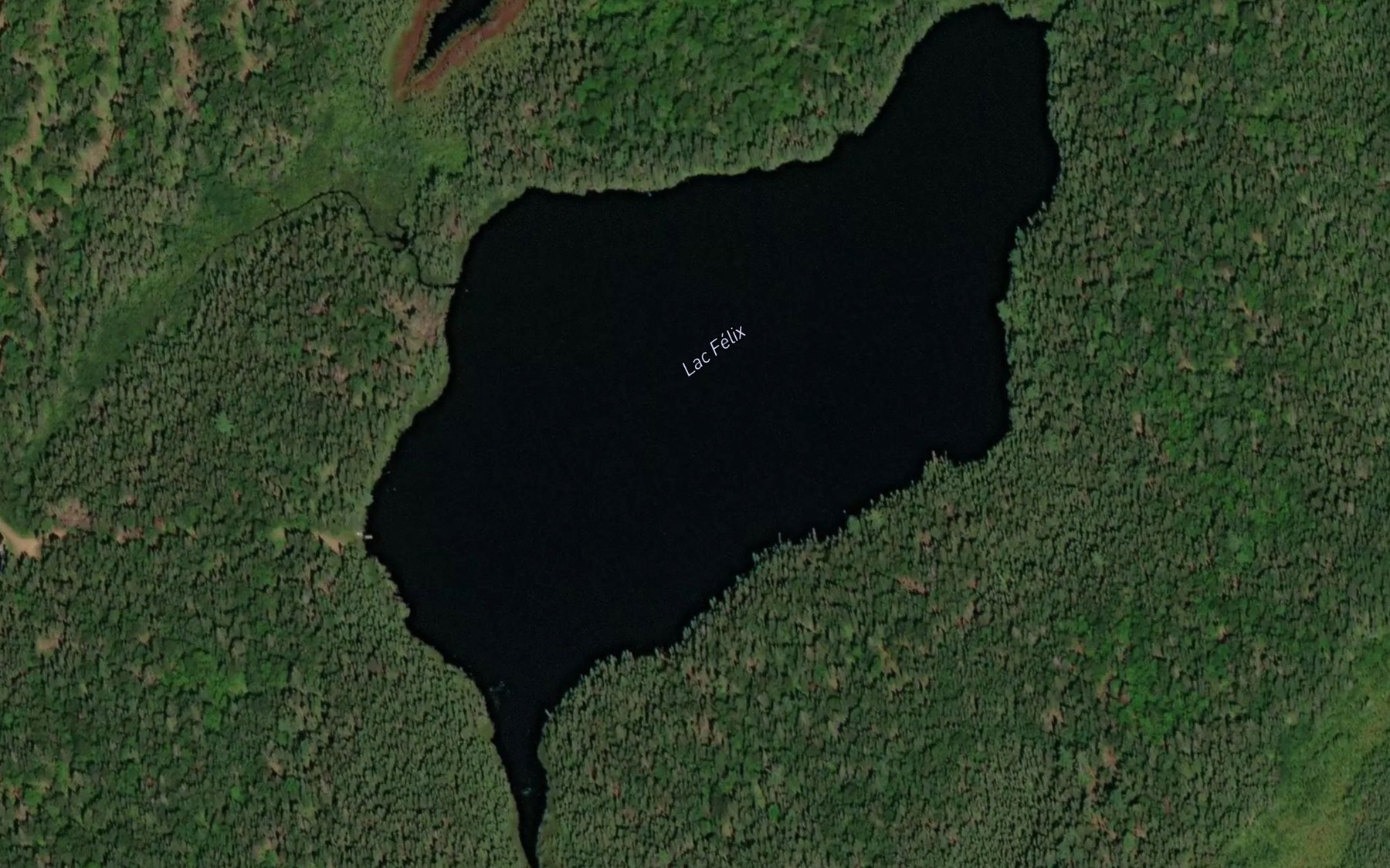 Satellite map of the Lac Felix