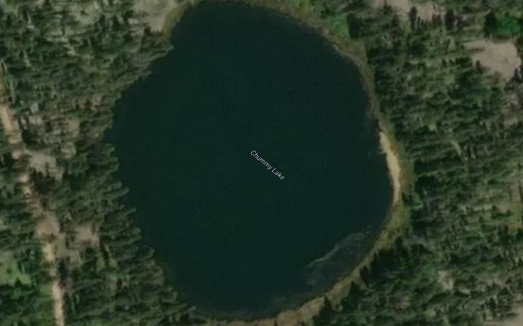 Satellite map of the Chummy Lake