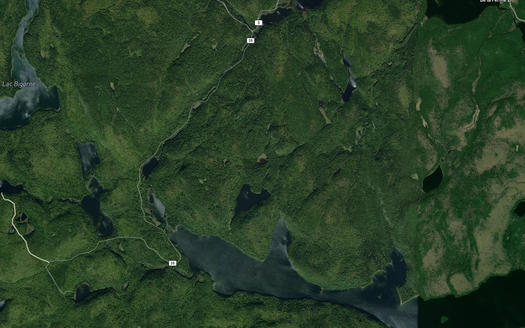 Satellite map of the Lac Elan