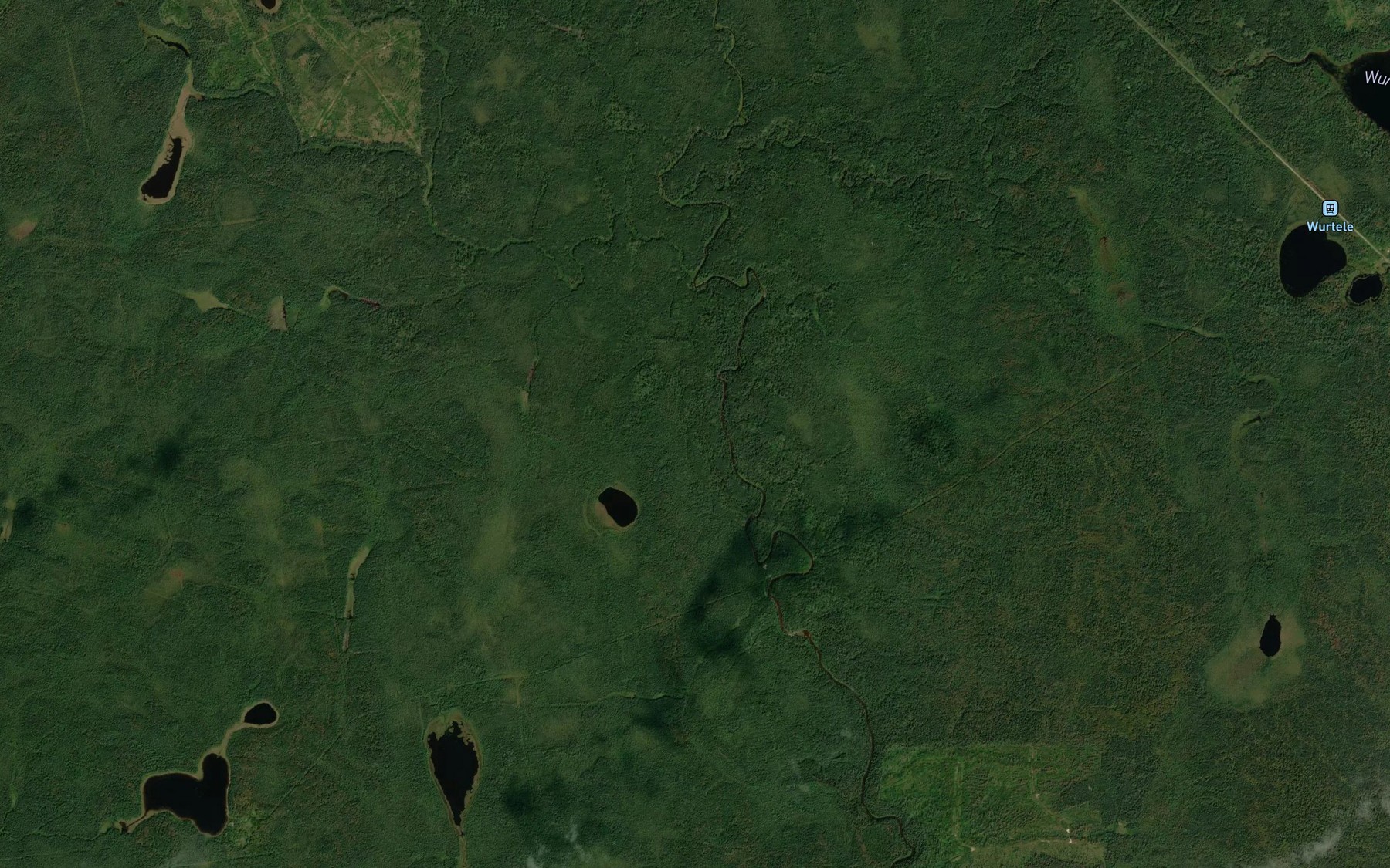 Satellite map of the East Jawbone Creek