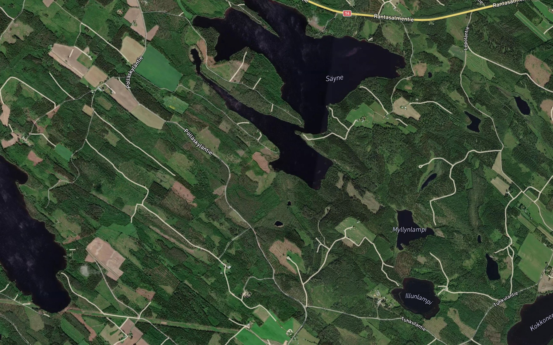 Satellite map of the Lapinjoki