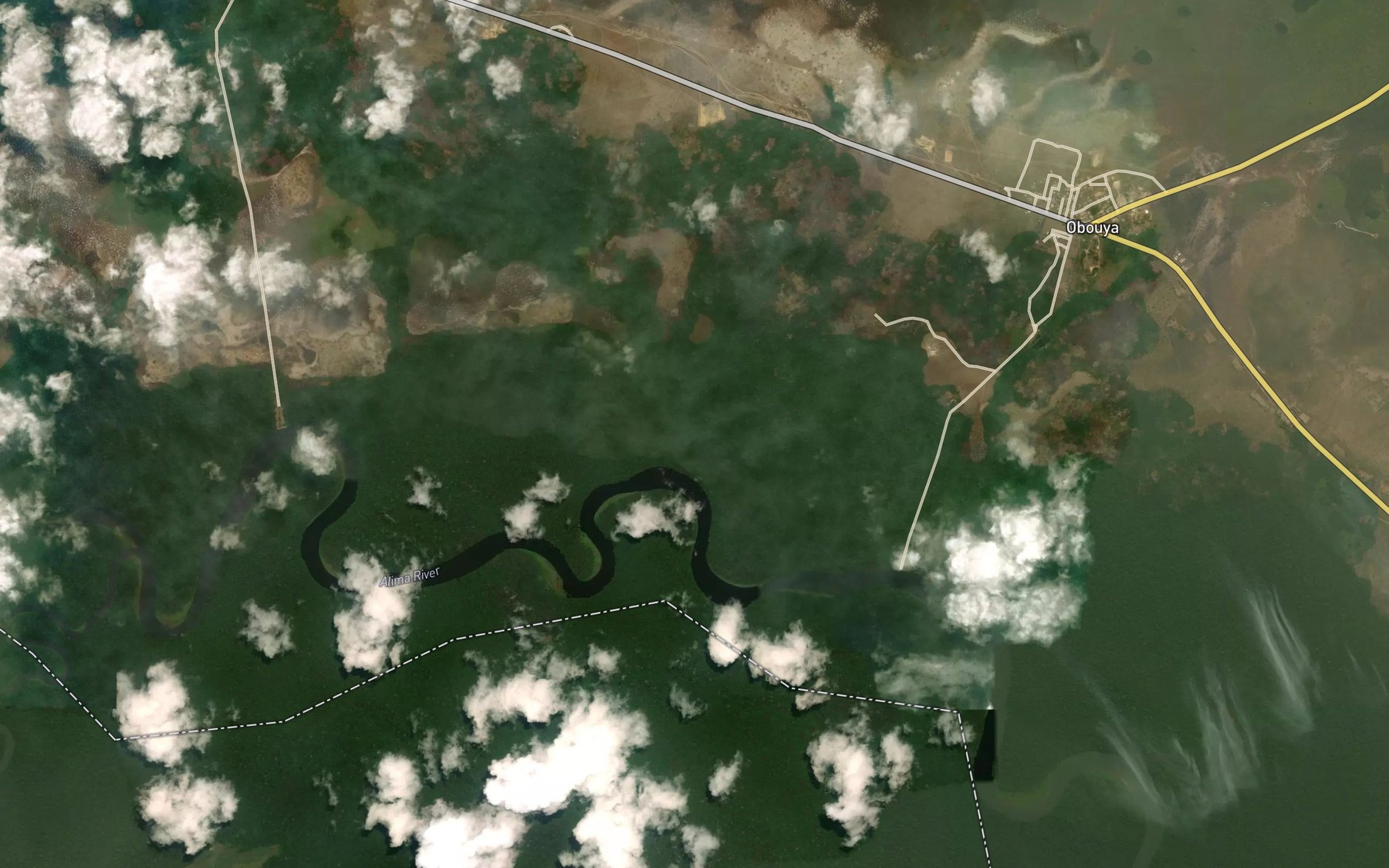 Satellite map of the Tseletsele