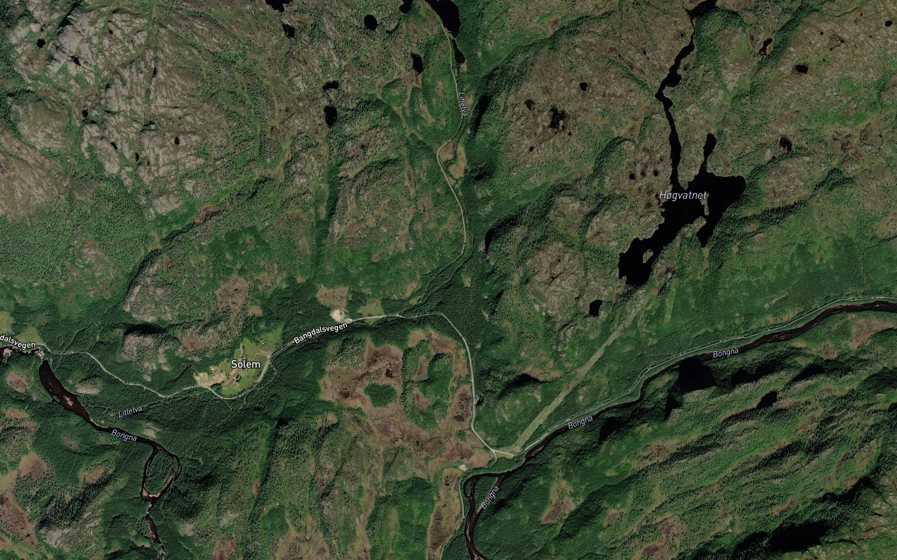 Satellite map of the Litleelva
