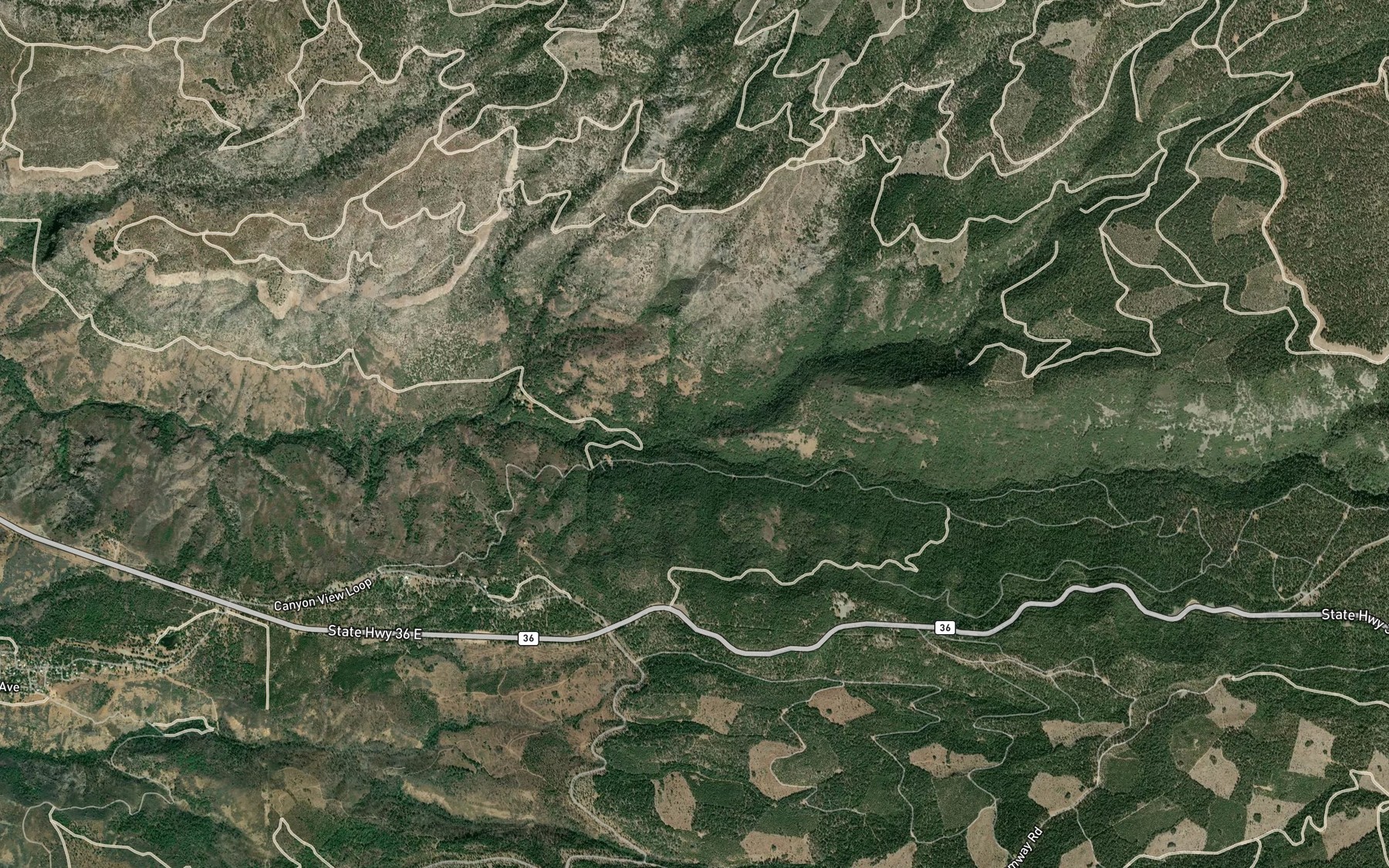 Satellite map of the Panther Creek