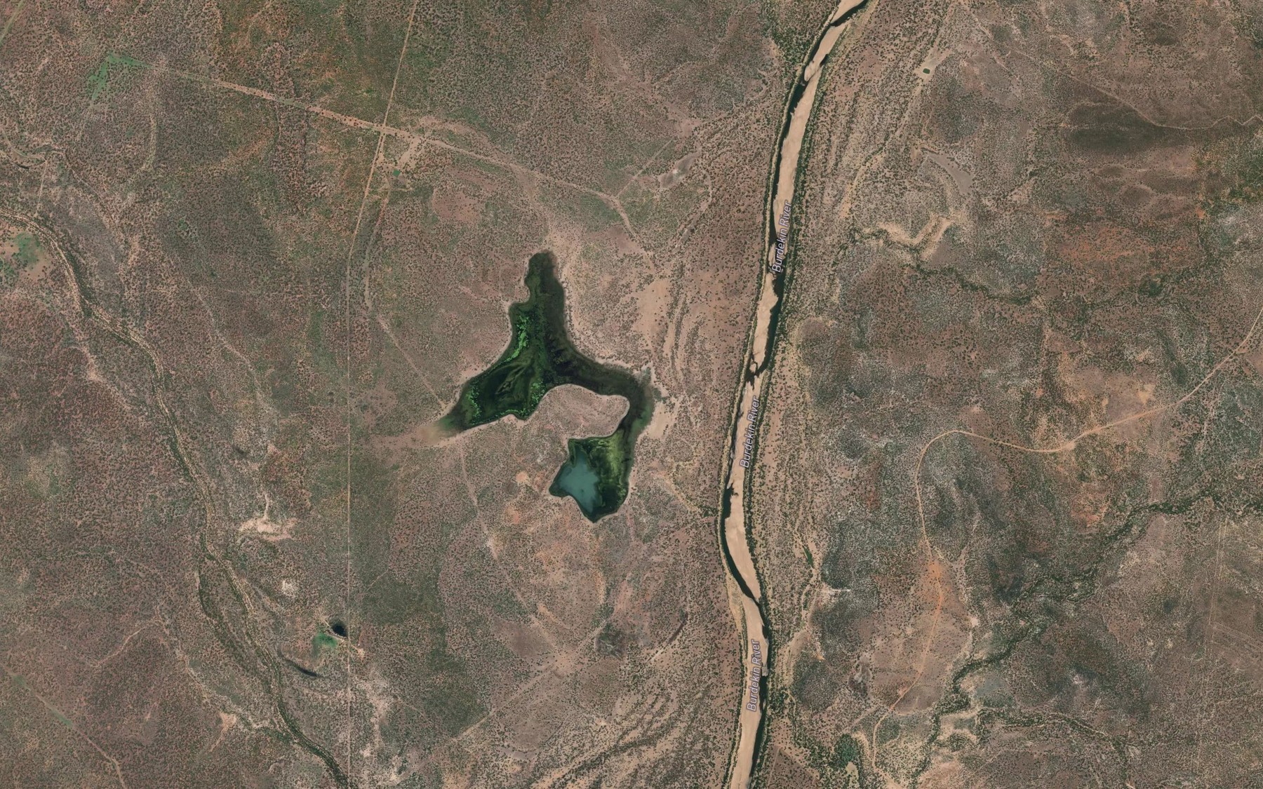 Satellite map of the Miles Lake