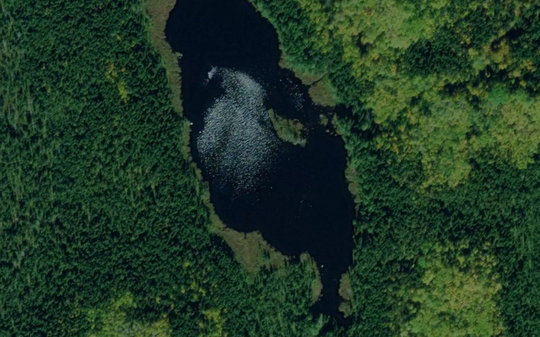 Satellite map of the Lac Etourdi
