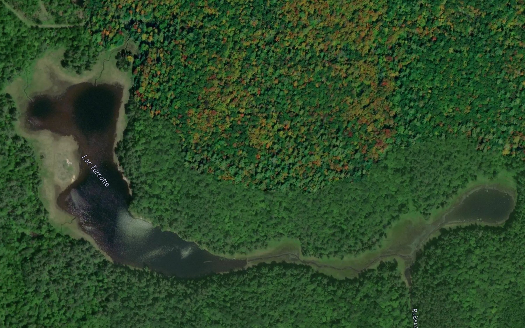 Satellite map of the Lac Turcotte