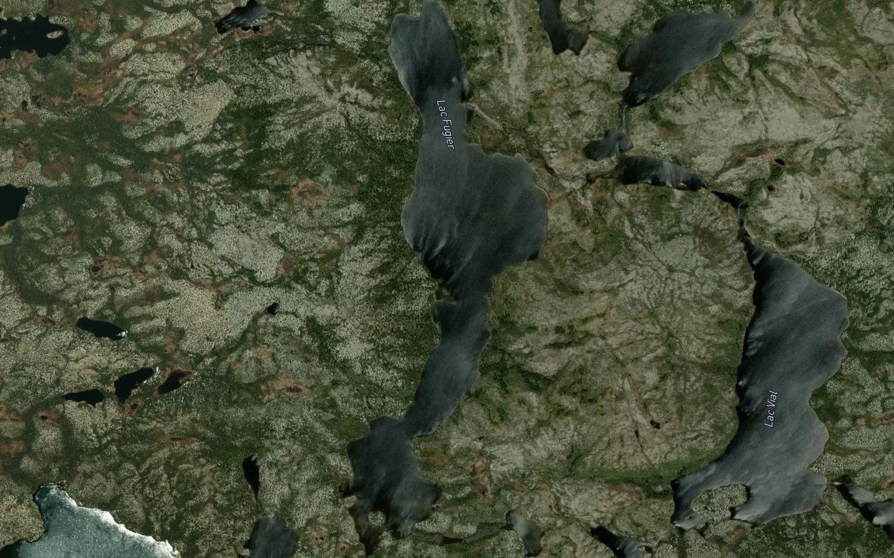 Satellite map of the Lac Fugier