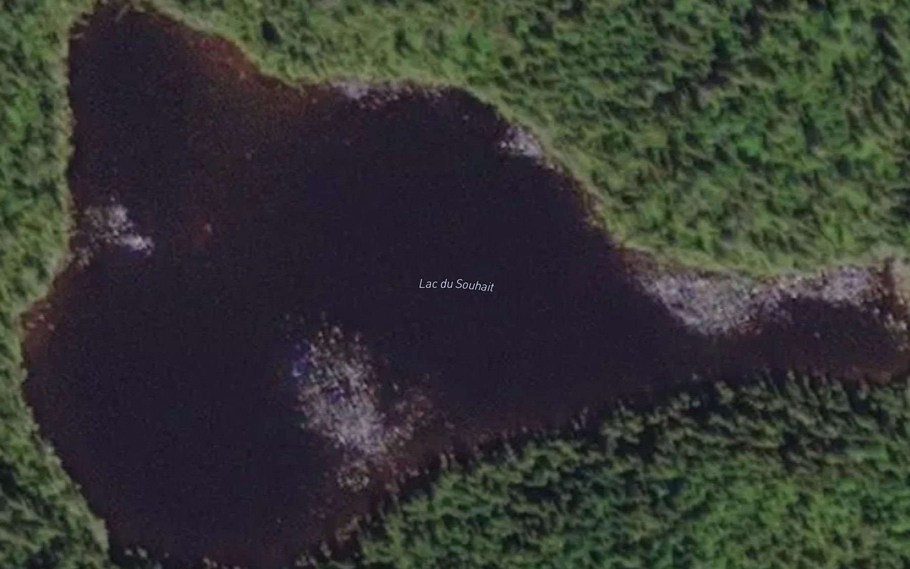 Satellite map of the Lac du Souhait