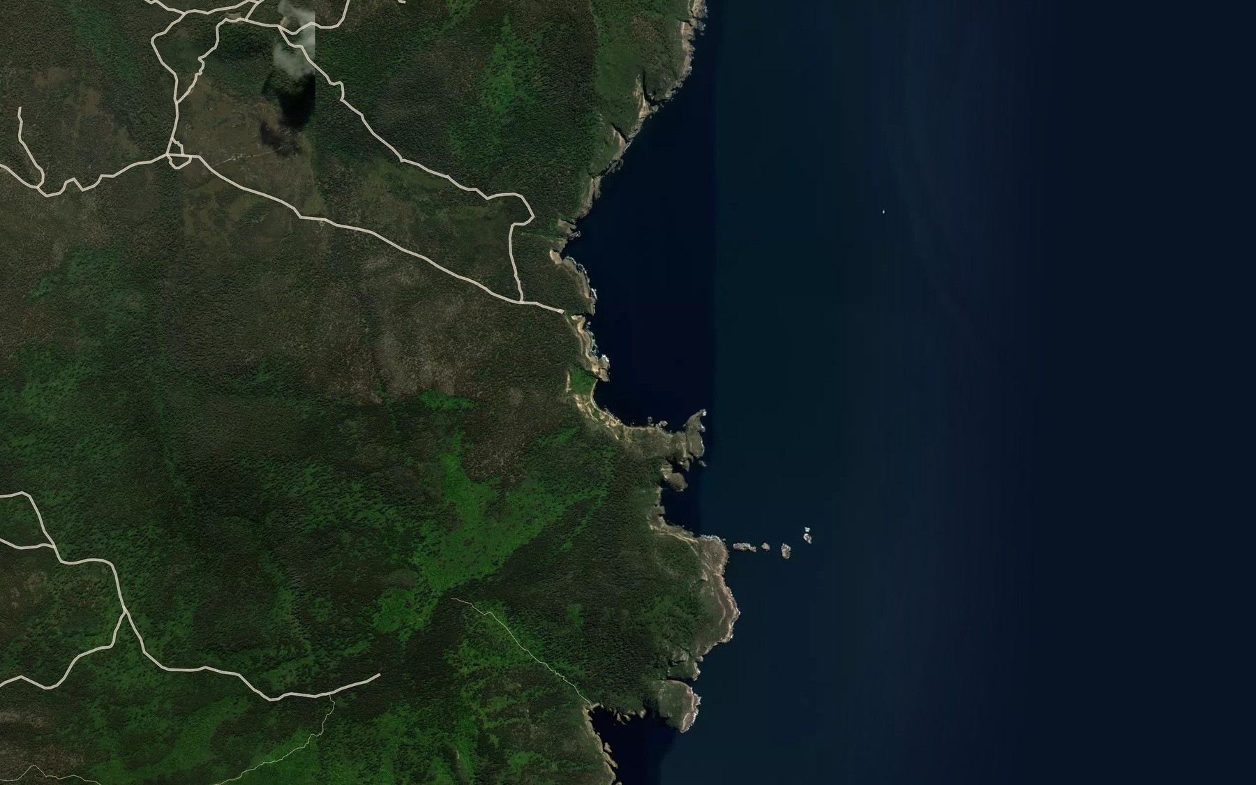 Satellite map of the Sisters Bay