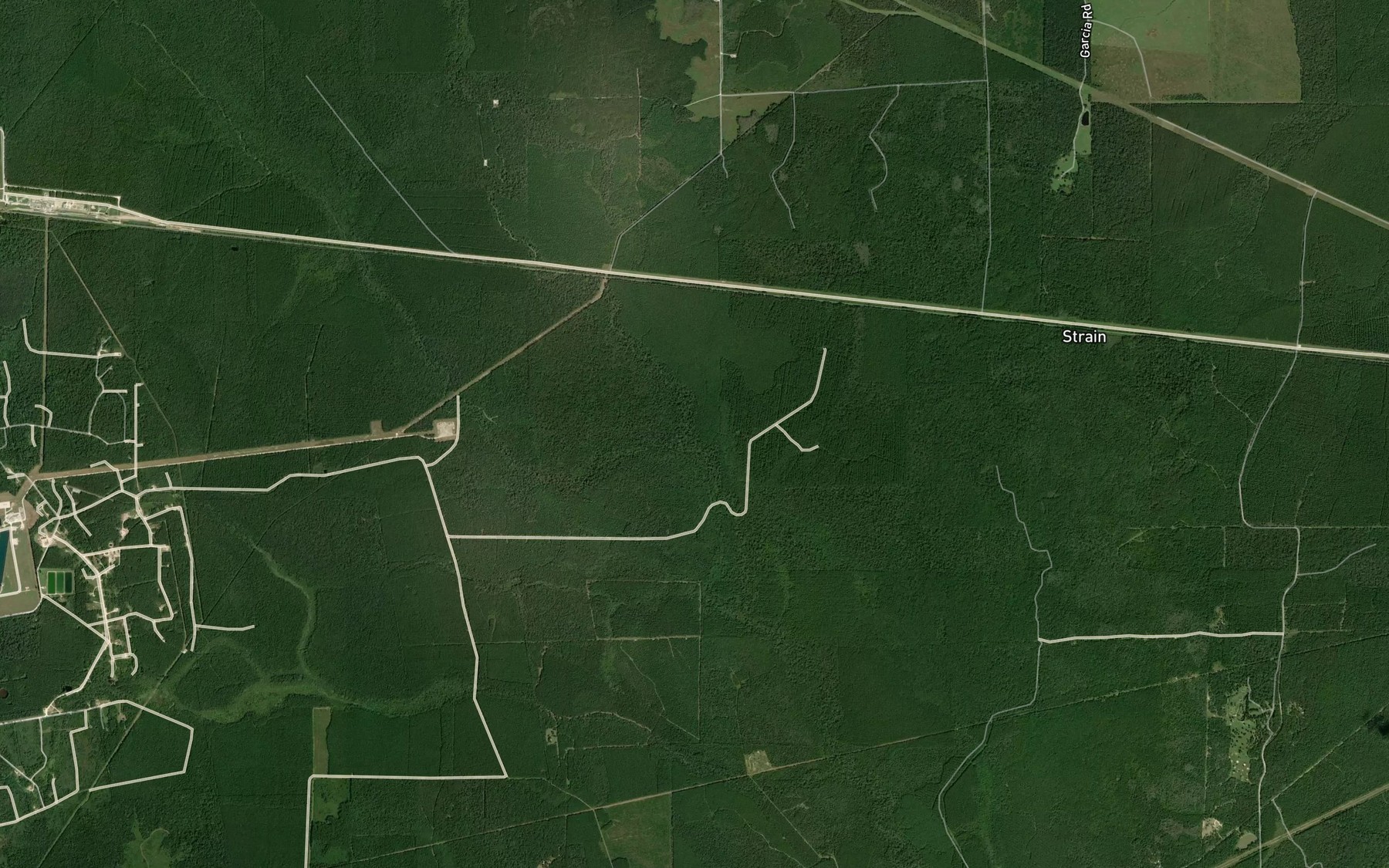 Satellite map of the Mayhaw Creek