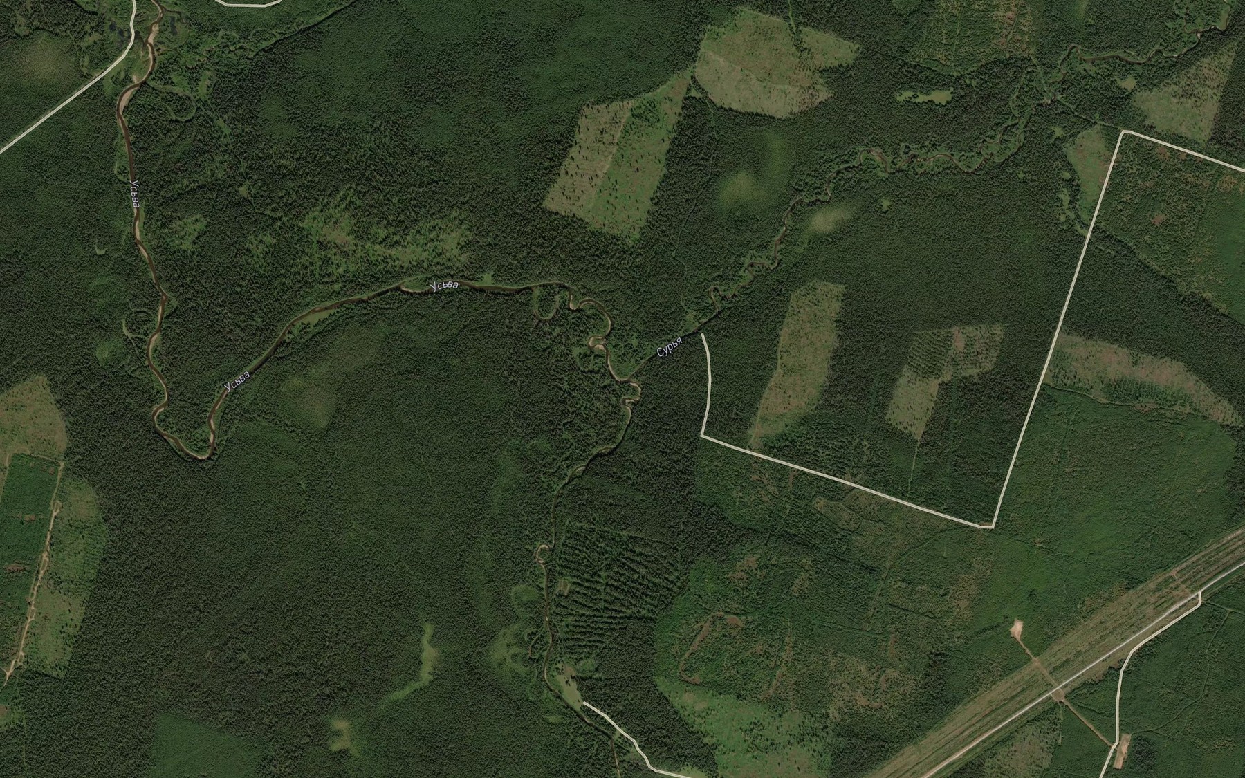 Satellite map of the Sur'ya