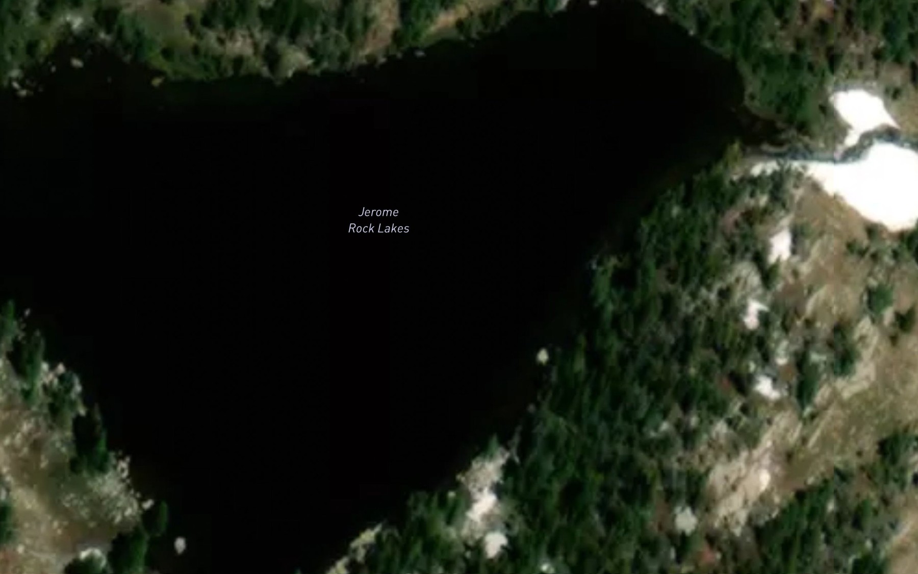 Satellite map of the Jerome Rock Lakes