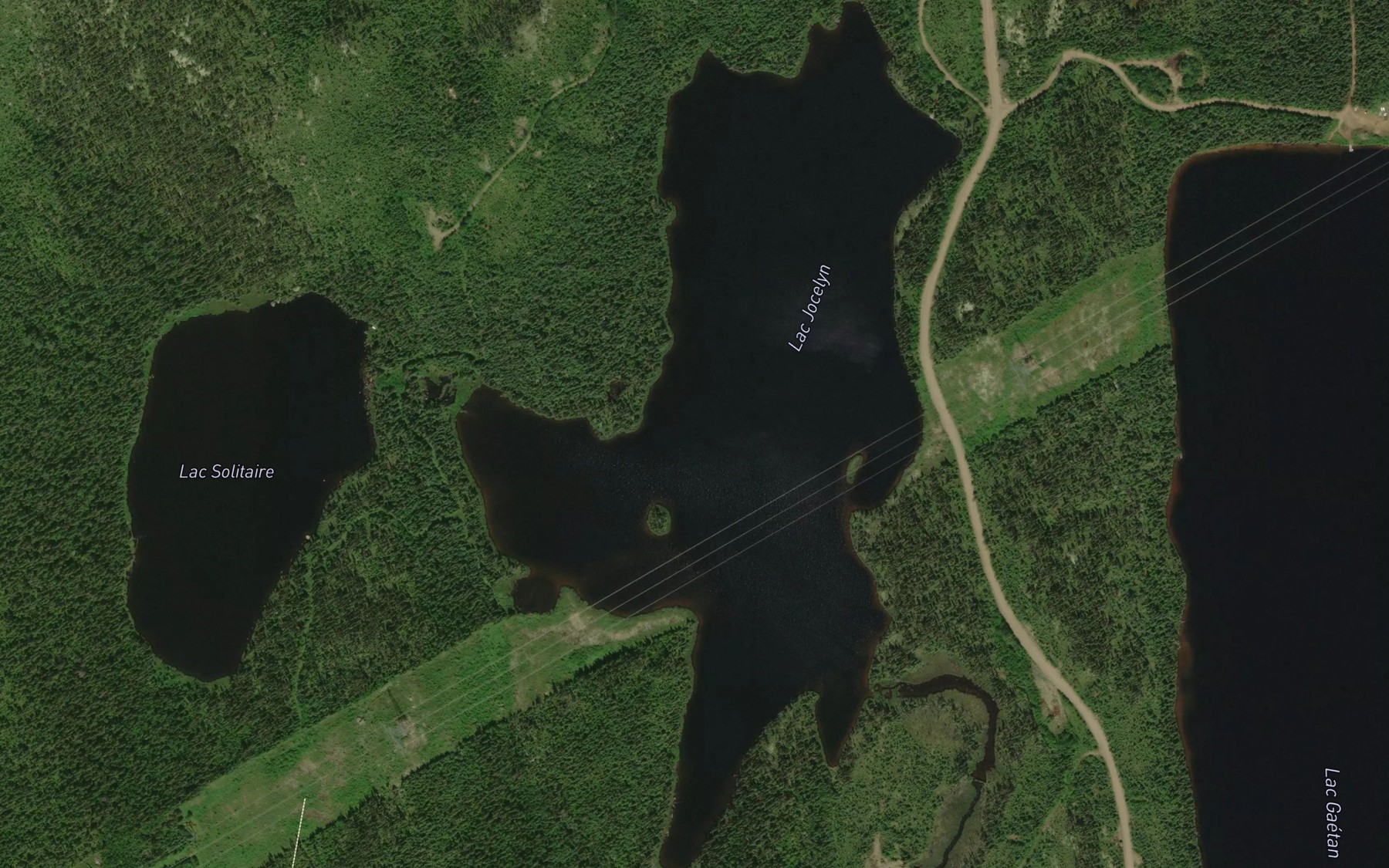 Satellite map of the Lac Jocelyn