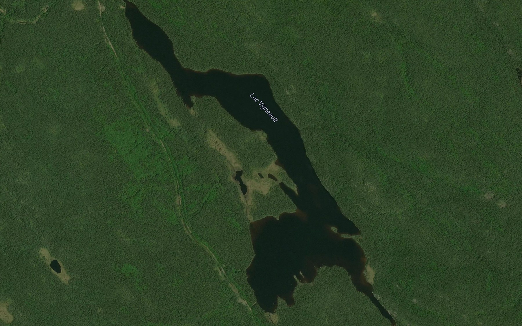 Satellite map of the Lac Vigneault