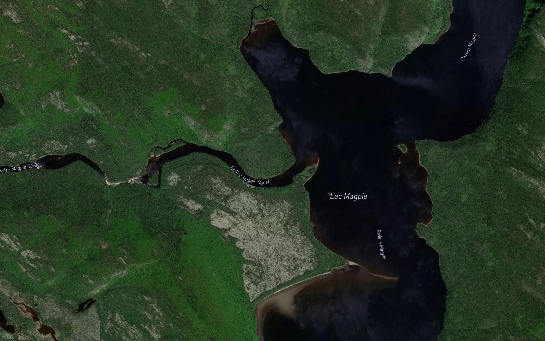 Satellite map of the Riviere Magpie Ouest