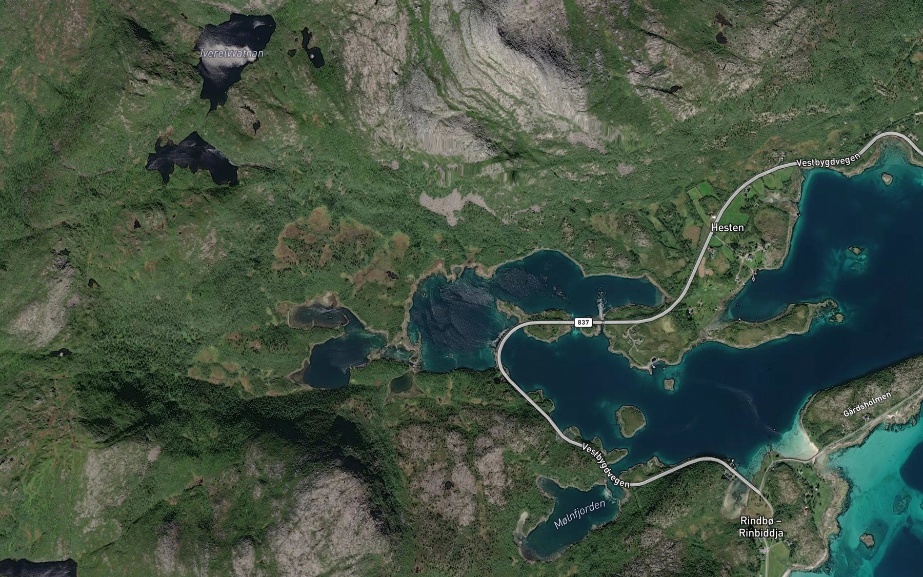 Satellite map of the Innerfjorden
