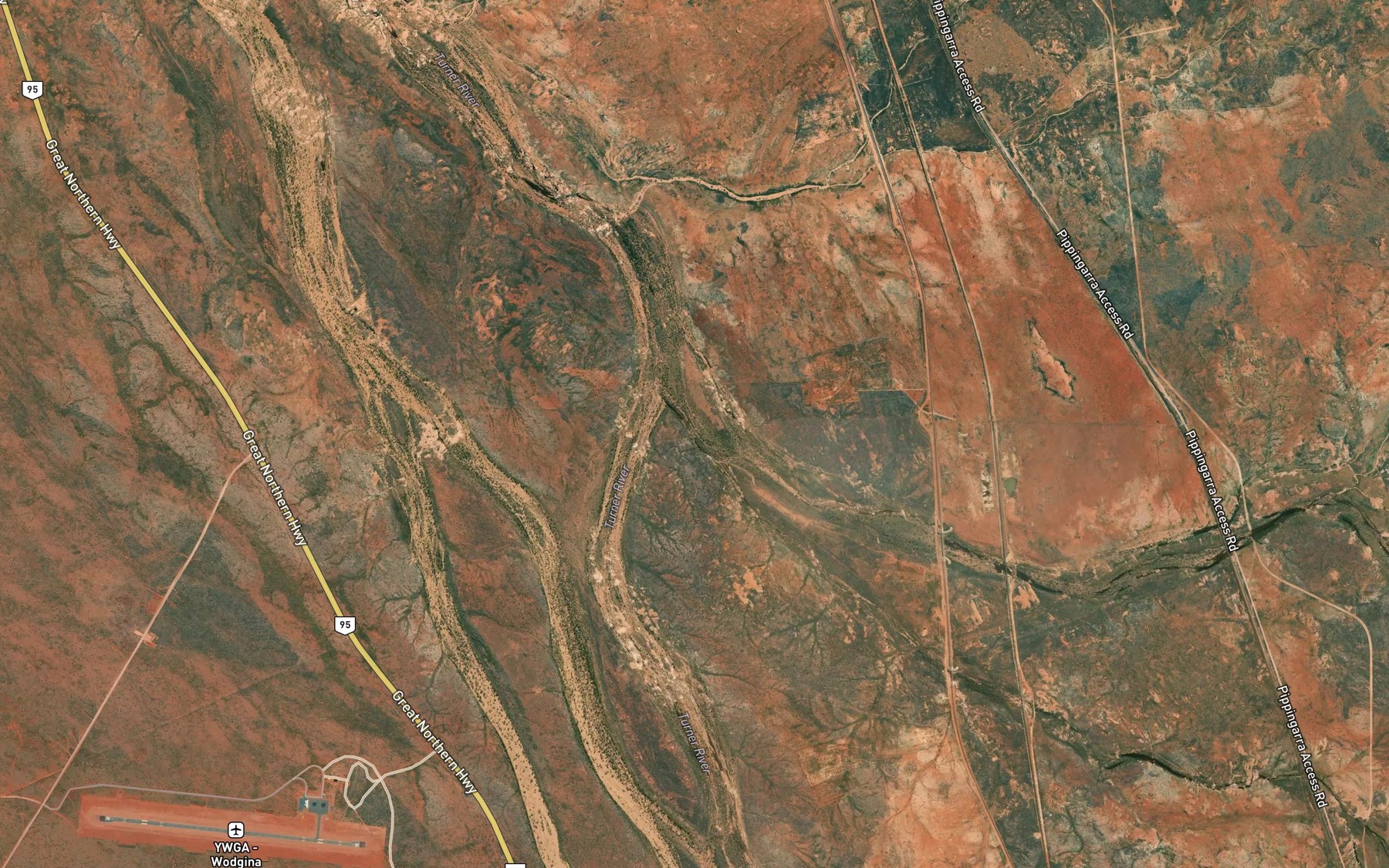 Satellite map of the Chinnamon Creek