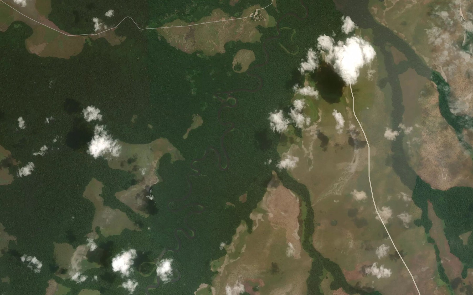 Satellite map of the Ntele