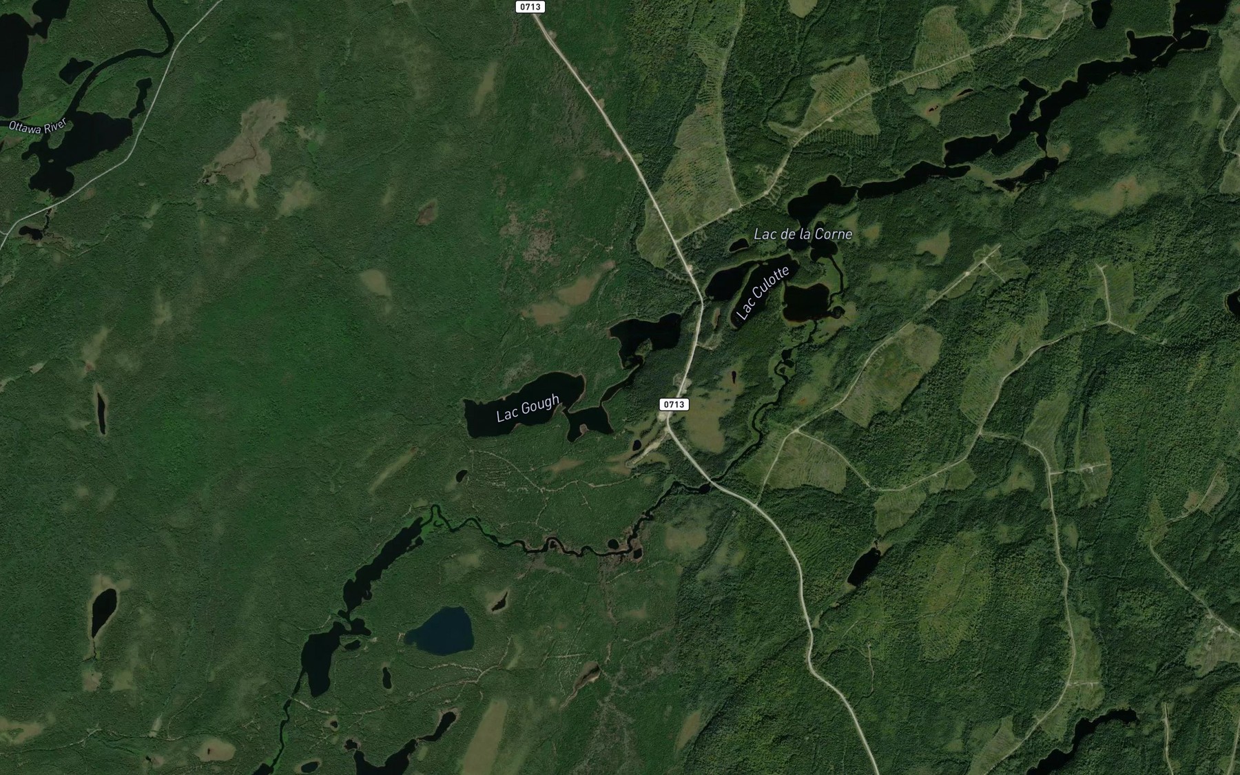 Satellite map of the Lac du Hanneton
