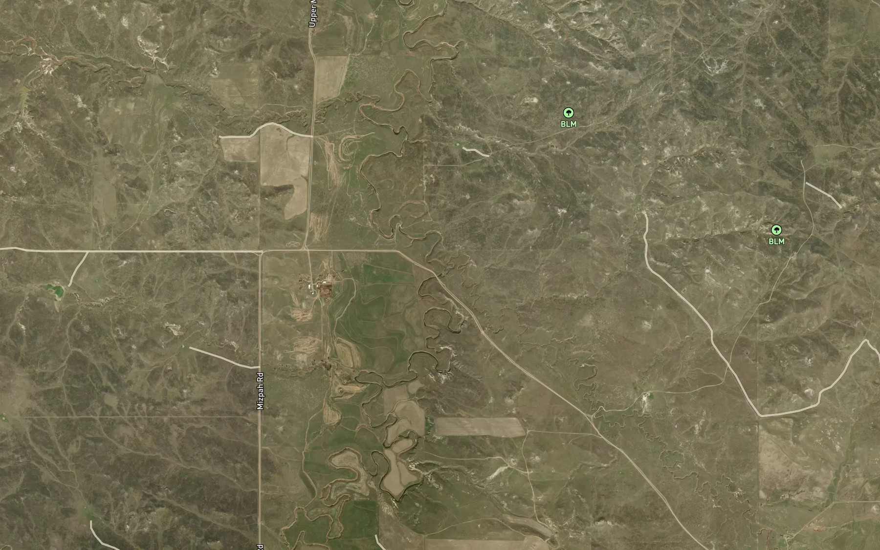 Satellite map of the Cross S Creek