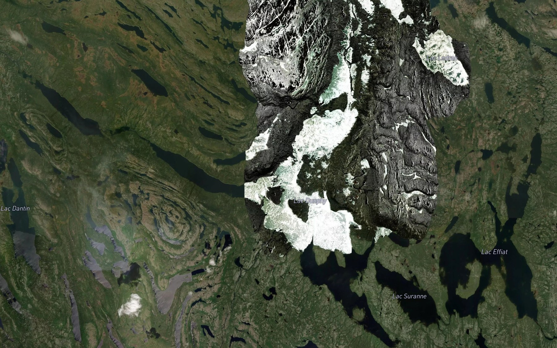 Satellite map of the Lac Dunphy