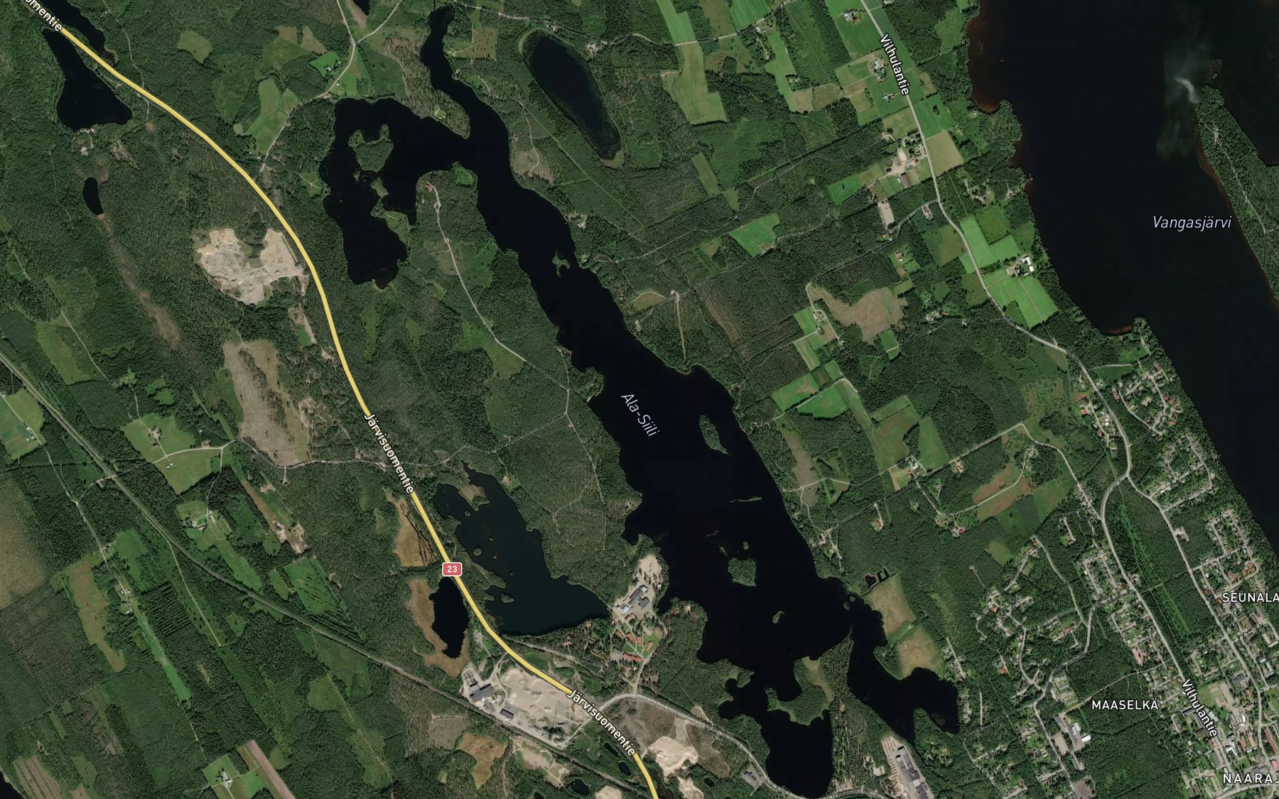Satellite map of the Ala-Siili