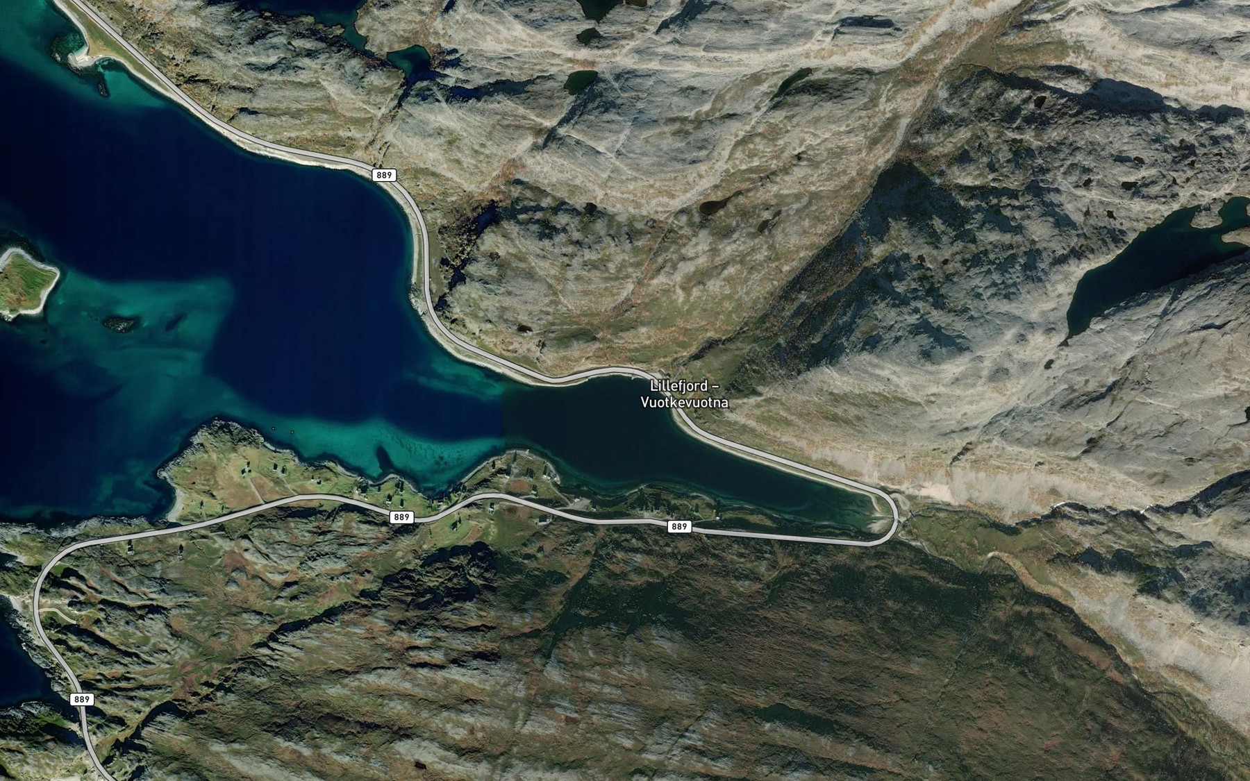 Satellite map of the Omnsbukta