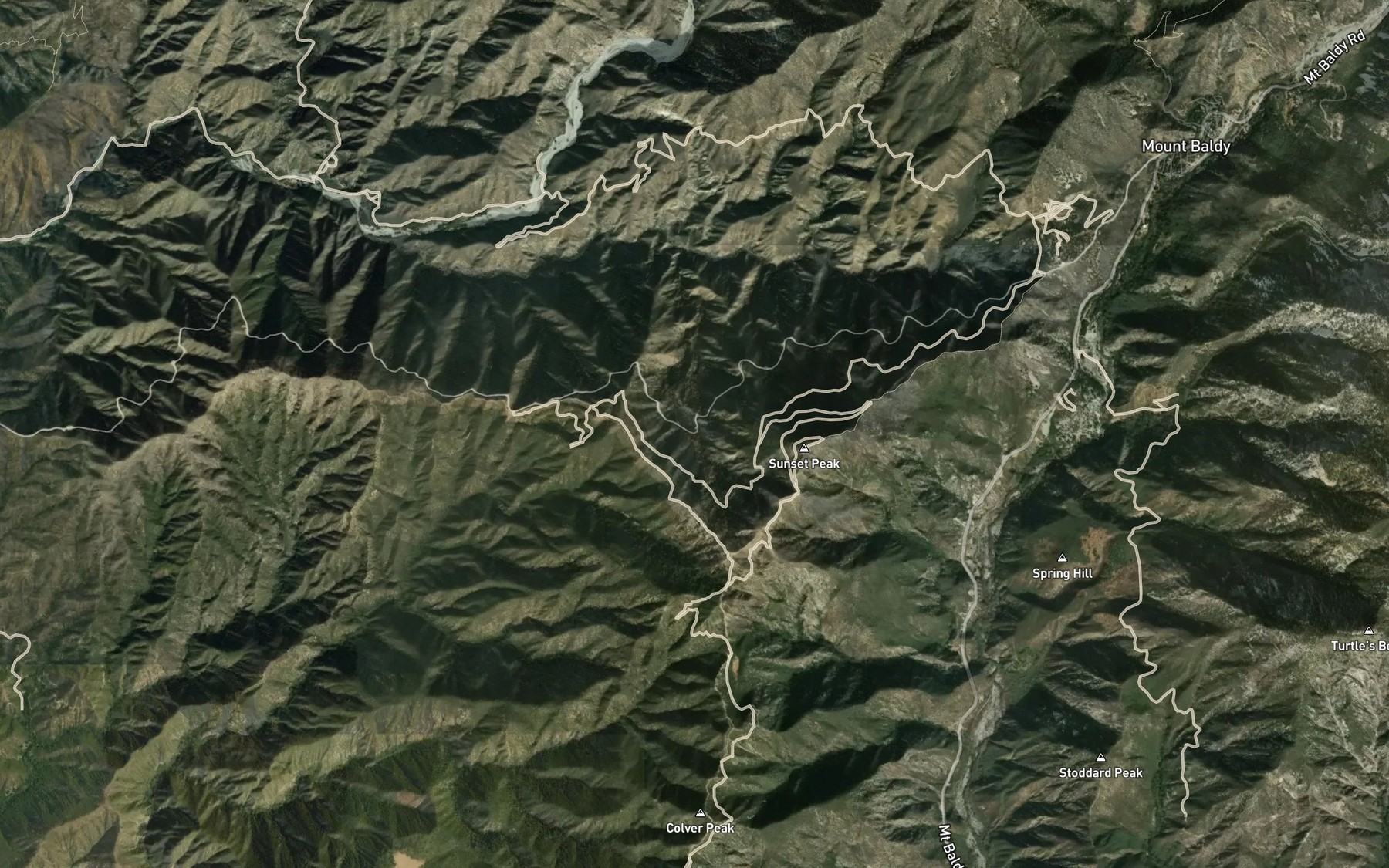 Satellite map of the Fallen Leaf Spring