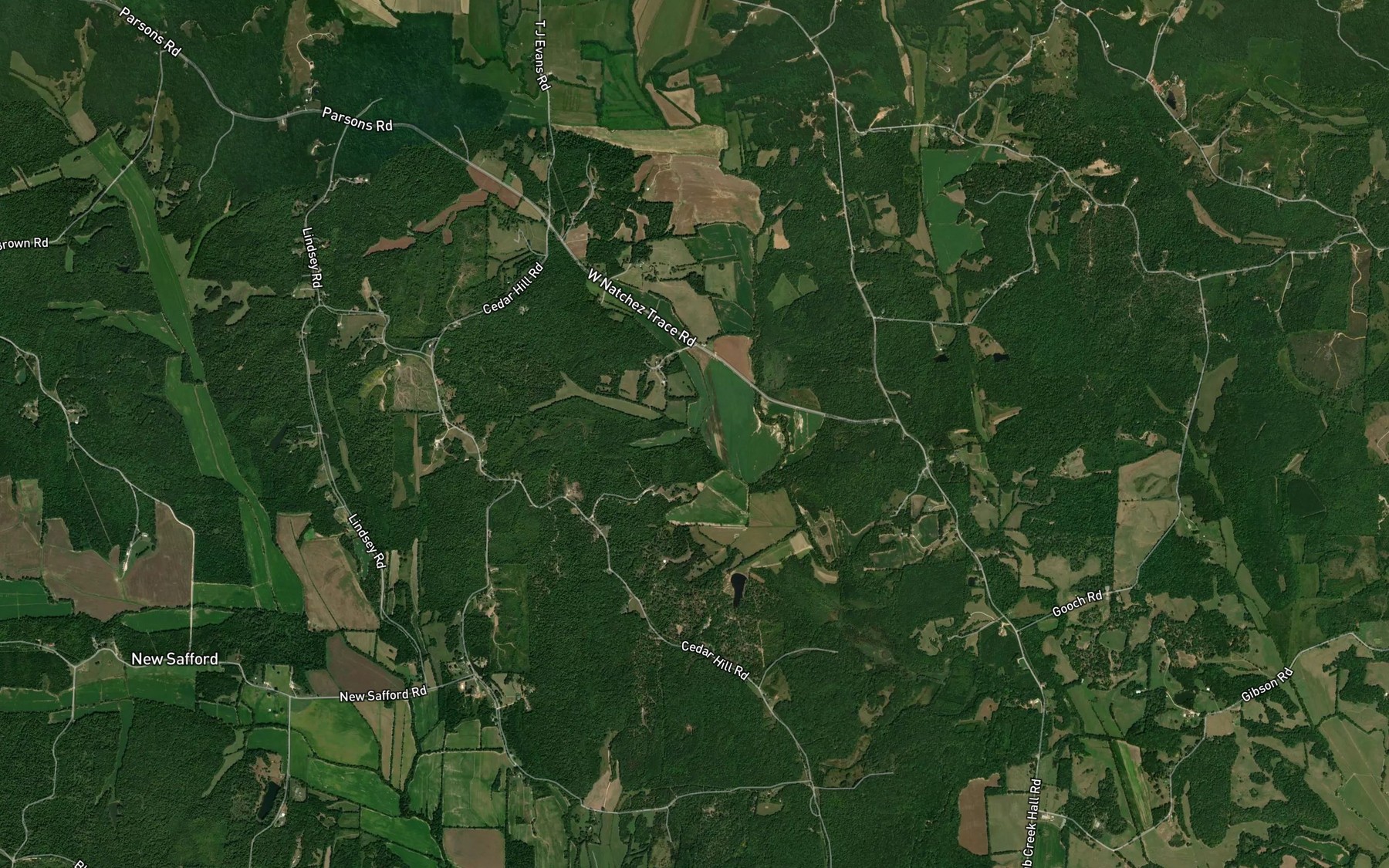 Satellite map of the West Fork Cub Creek