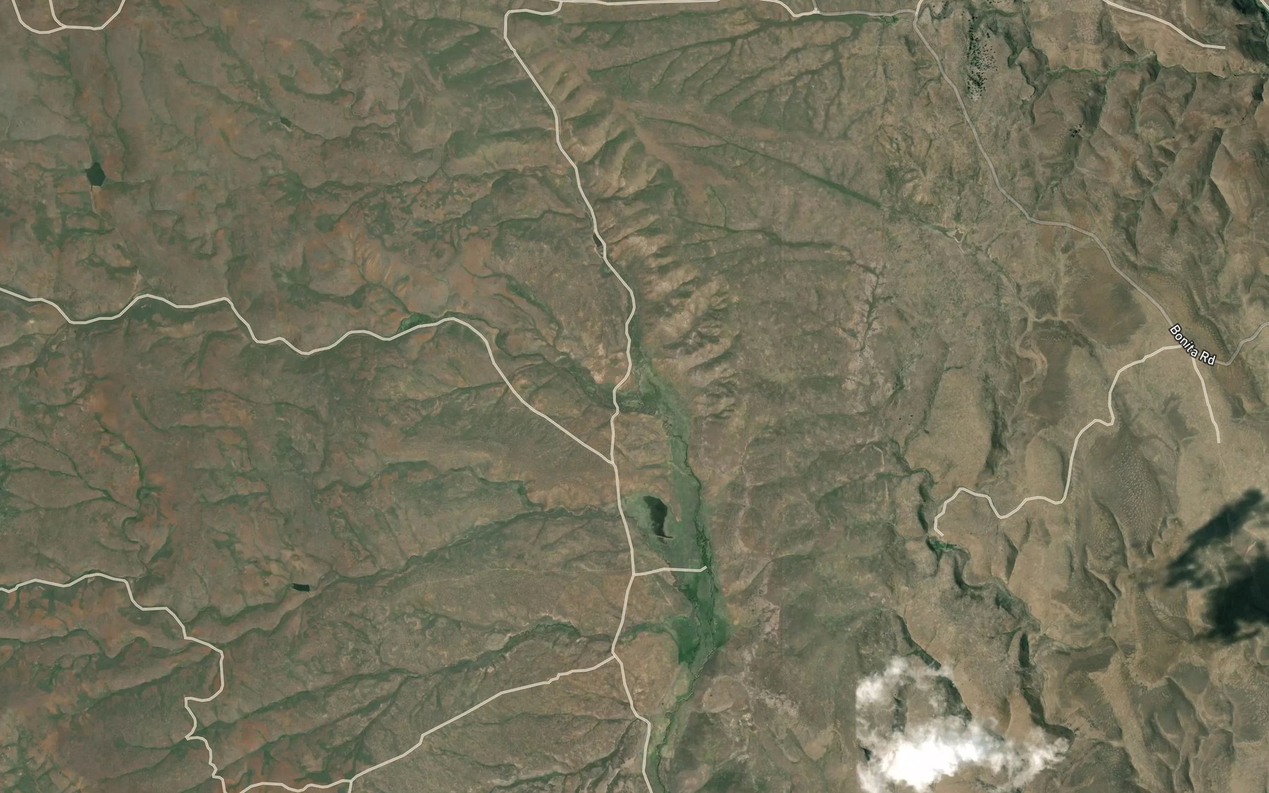 Satellite map of the Rock Creek